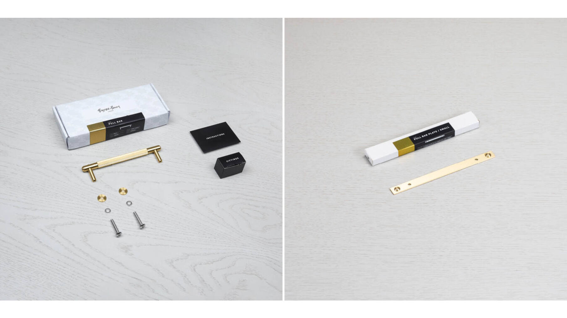 Pull Bar/Plate/Linear/Small 190Mm/Brass (Non US)