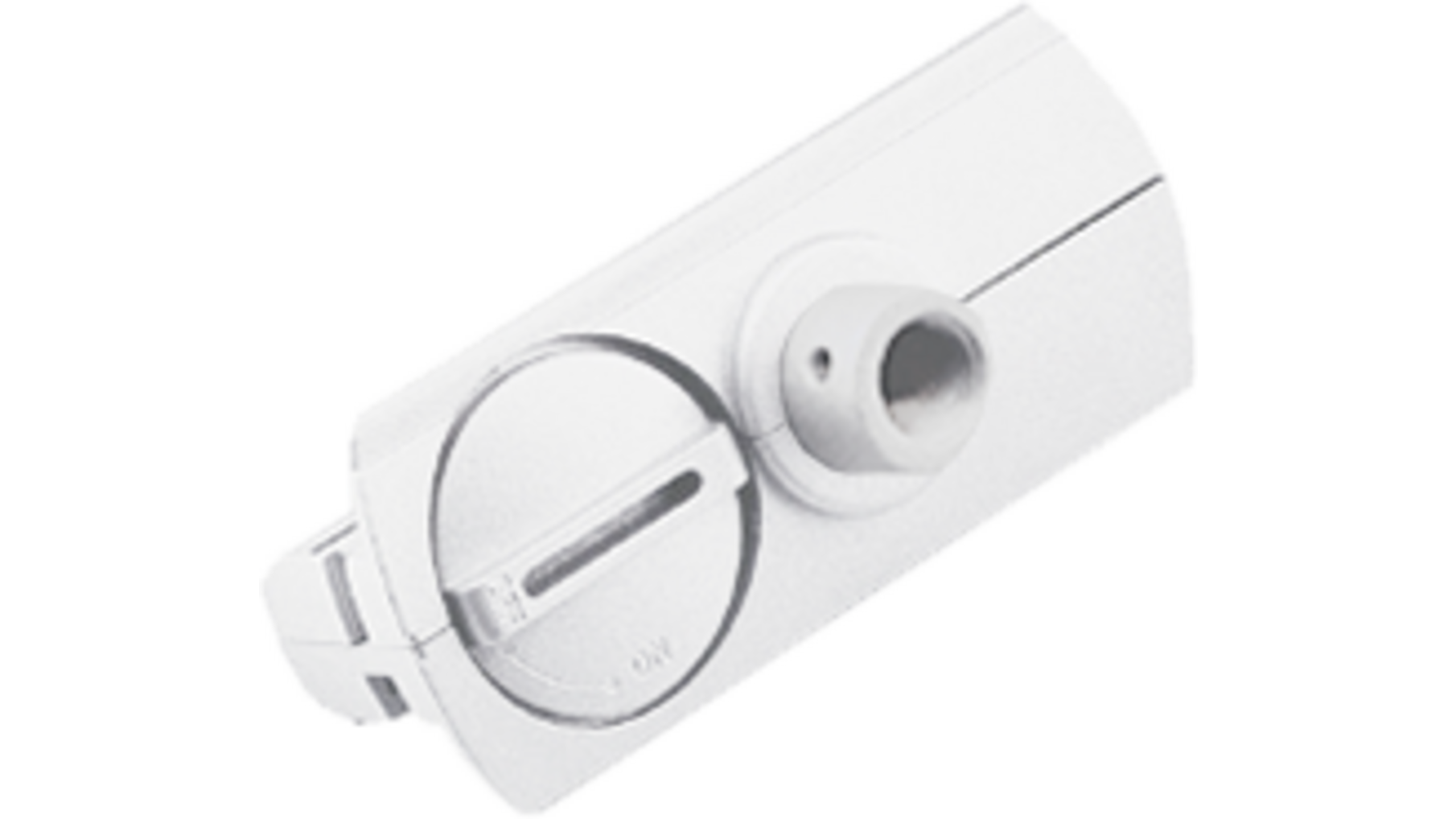 Adaptor wit 1-fase rail met 1x M10 binnendraad