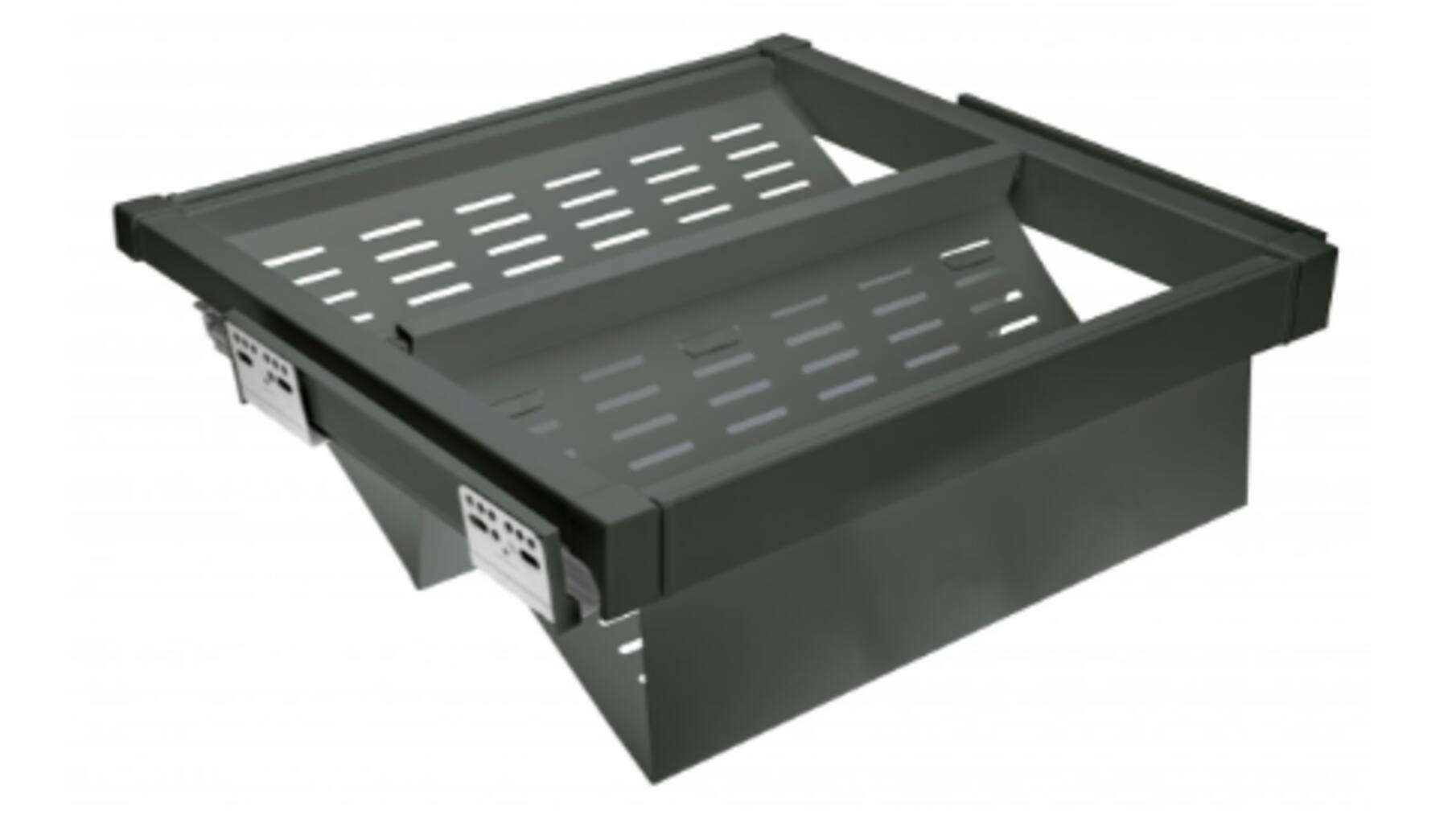 Schoenenrek, uittrekbaar metal 700 mmSOFT-CLOSE, antraciet