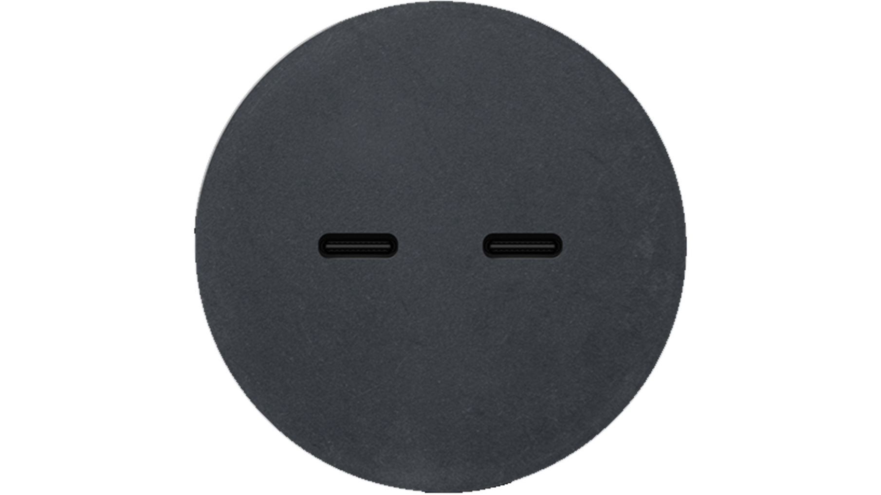 Rond 2.0 USB-C 2X (30W) - s. trim - black ano