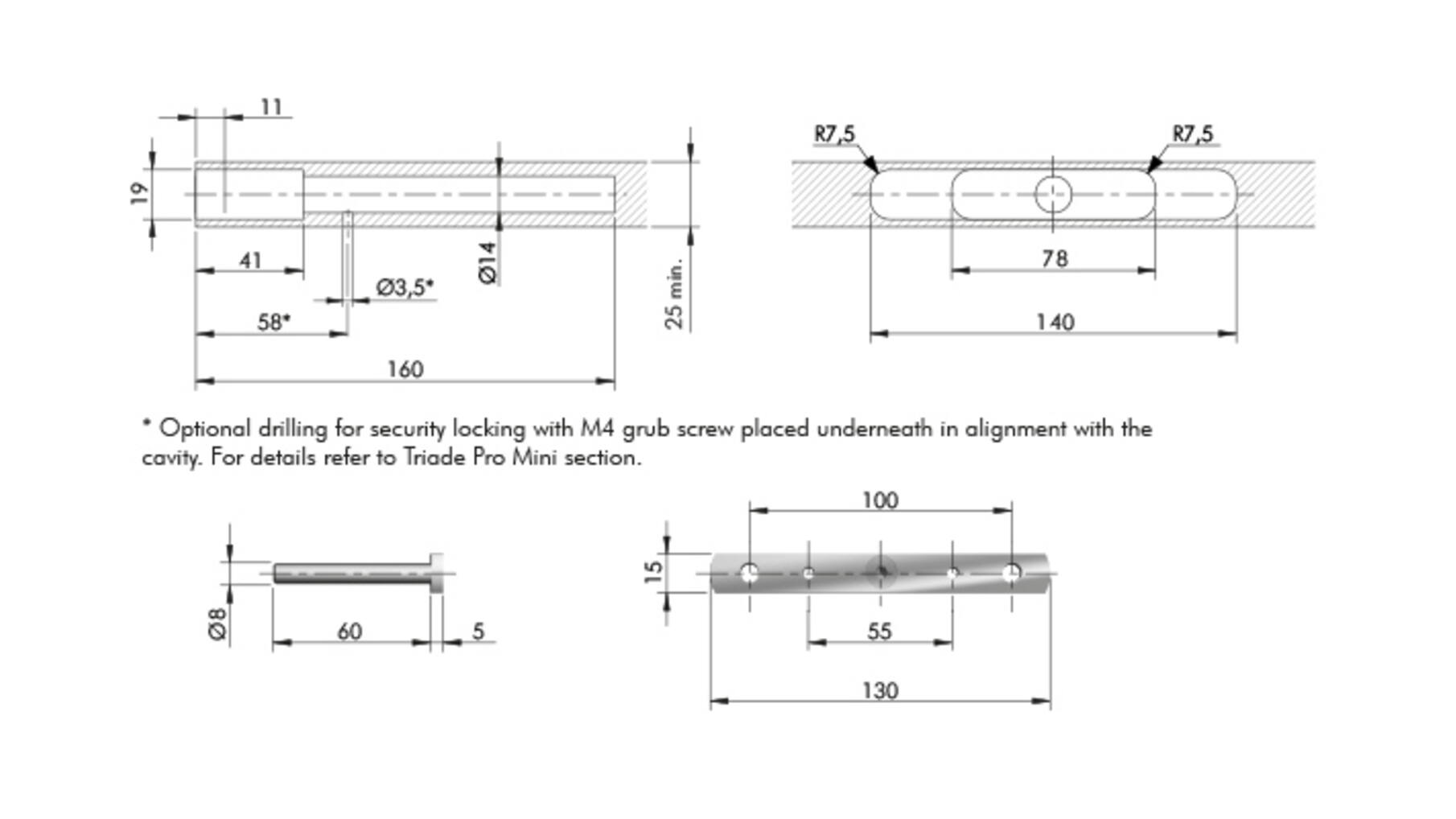 Bracket voor Triade Mini (zonder schroeven)