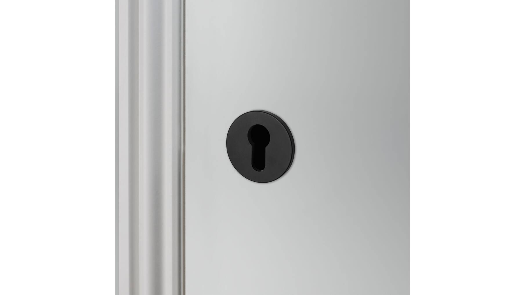 Escutcheon Plate/Euro Profile/Welders Black