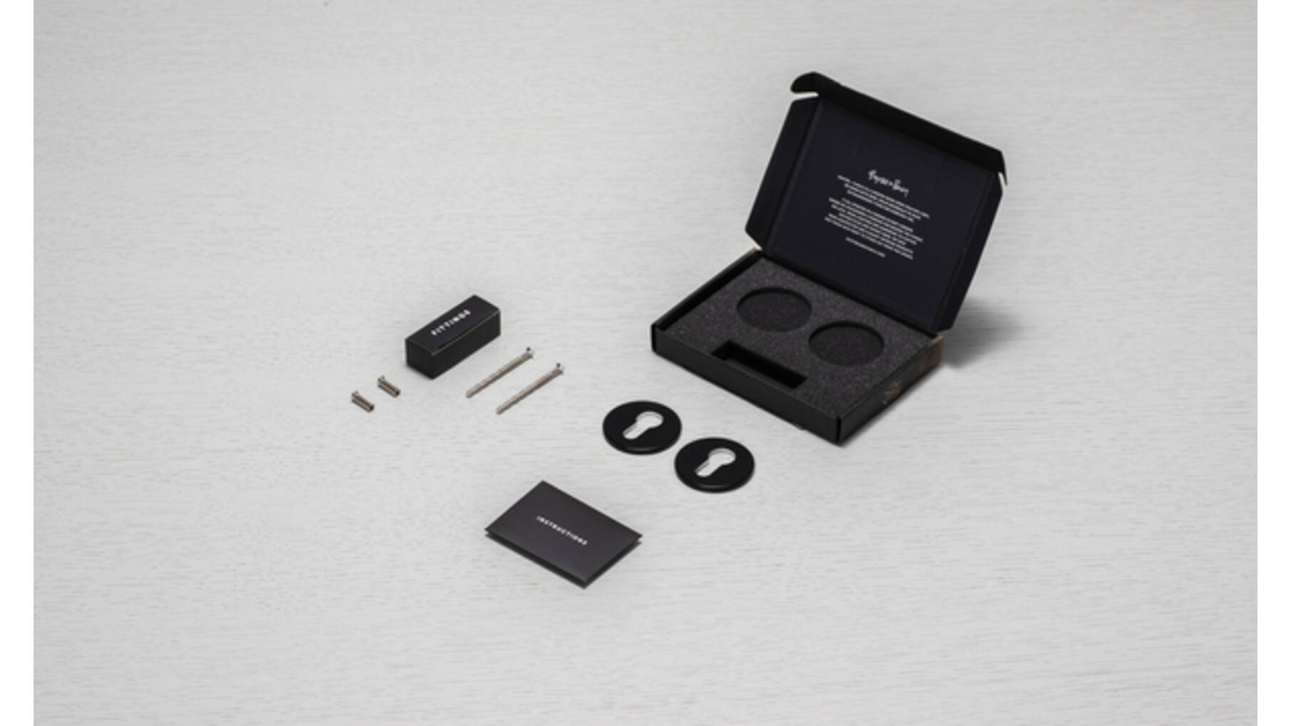 Escutcheon Plate/Euro Profile/Welders Black