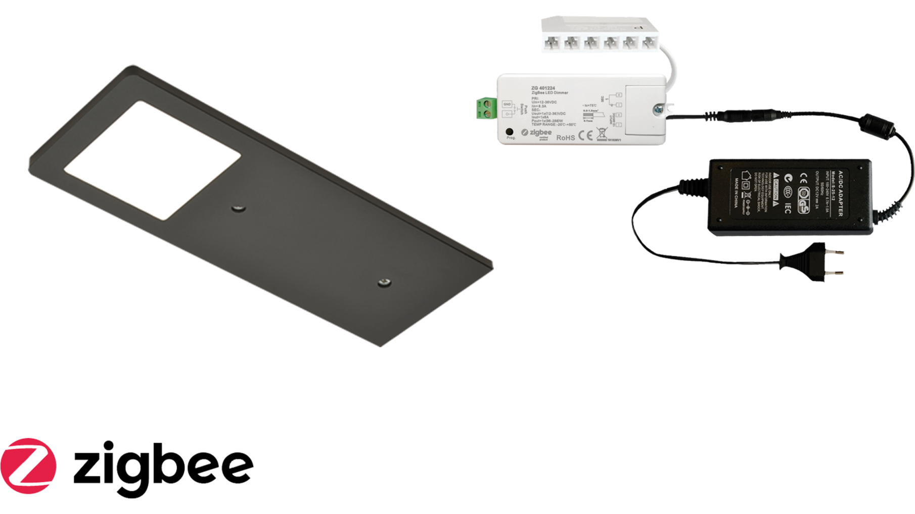 5x Polar SE mat zwart 24V + ZigBee ontvanger  + Driver 36W