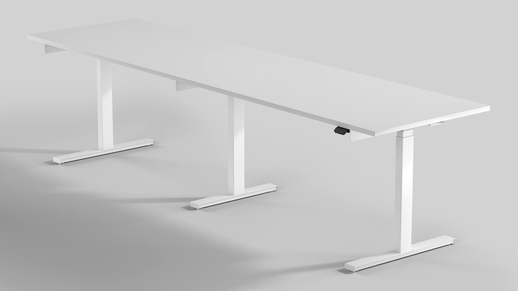 Milano Vergader voor een blad tot 4000mm. zilver RAL9006