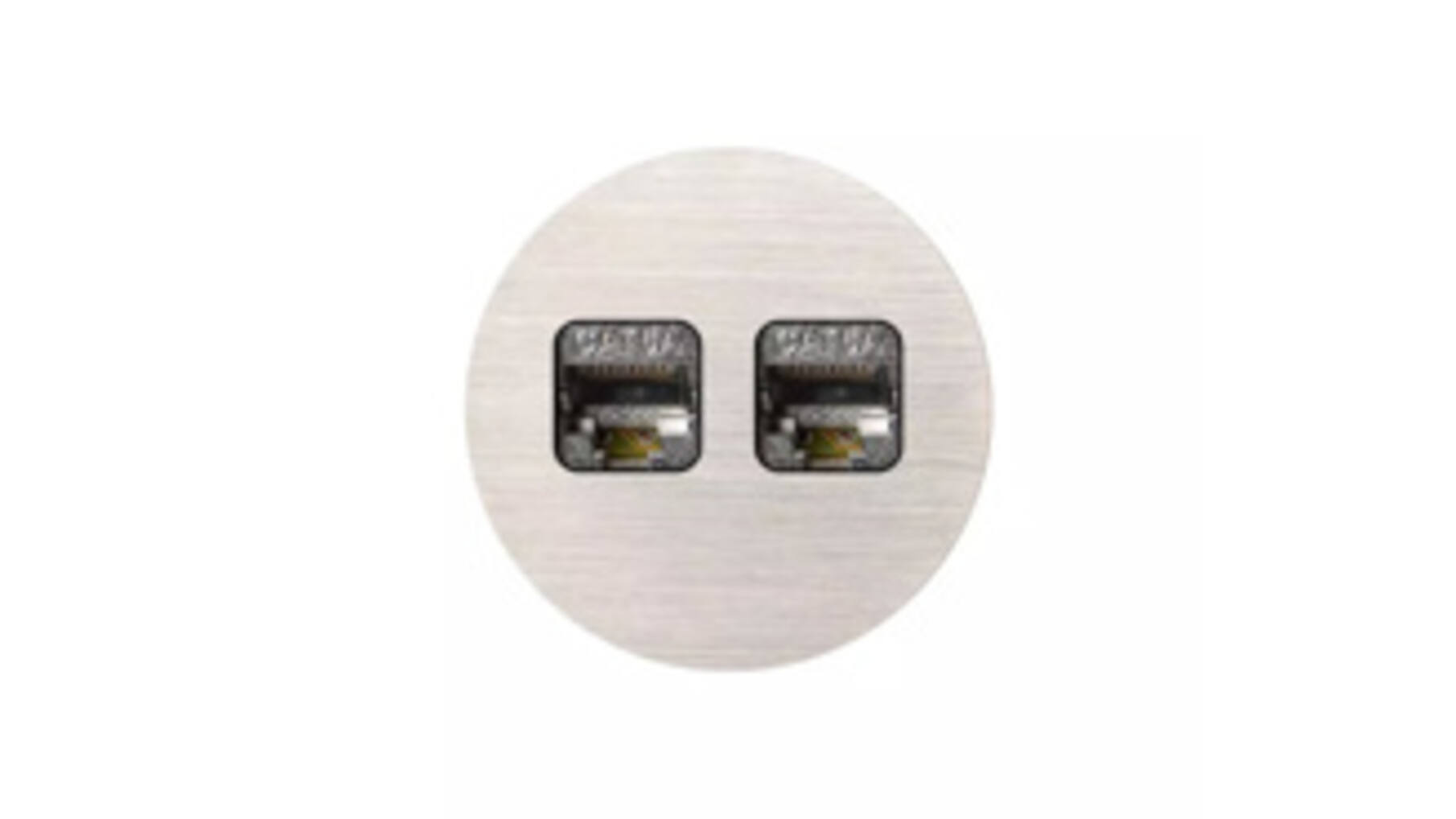 Rond 2.0 Multifit Data port  2 Keystones- s. trim - brushed
