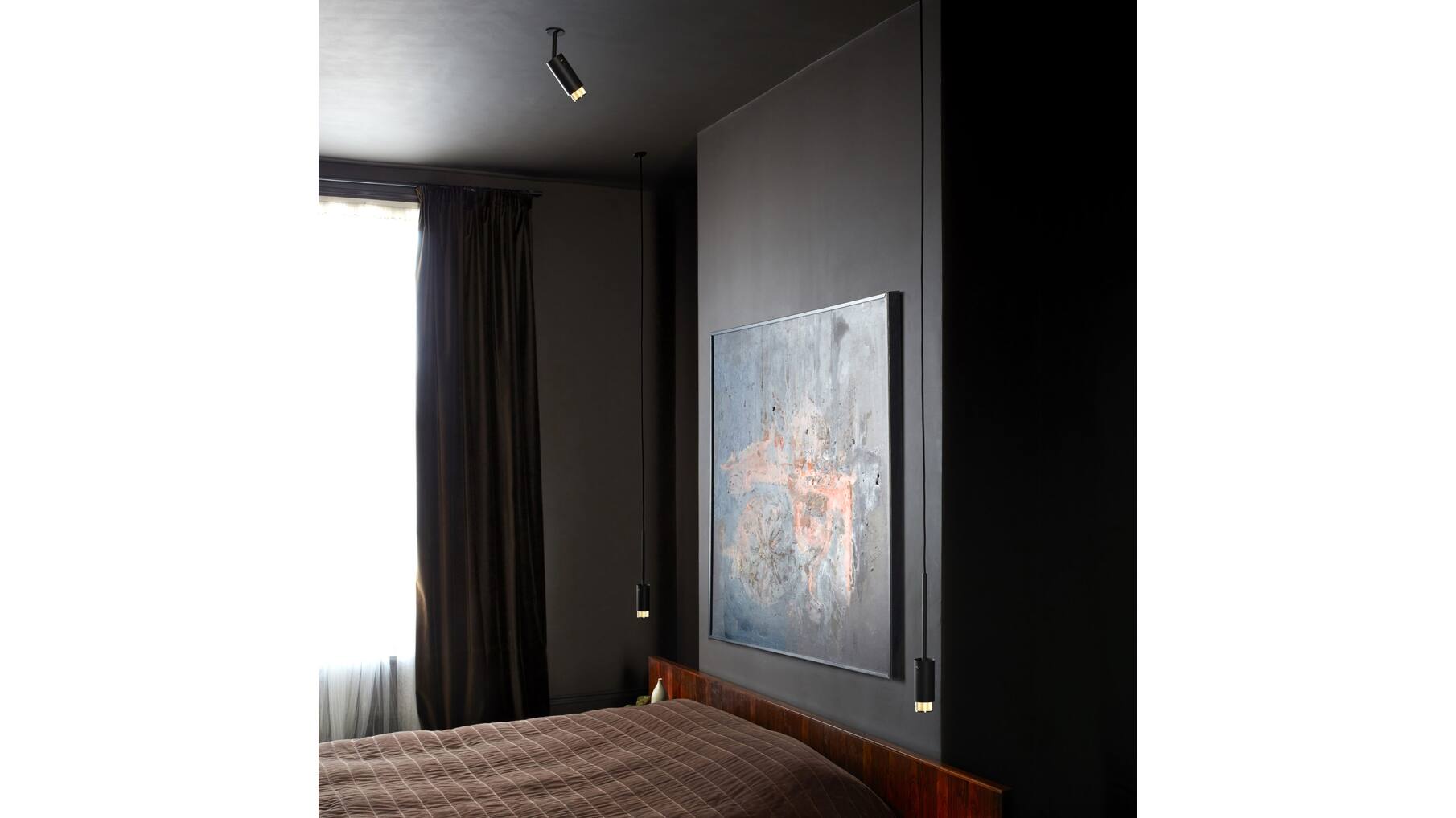 Exhaust Pendant/Linear/Graphite/Brass
