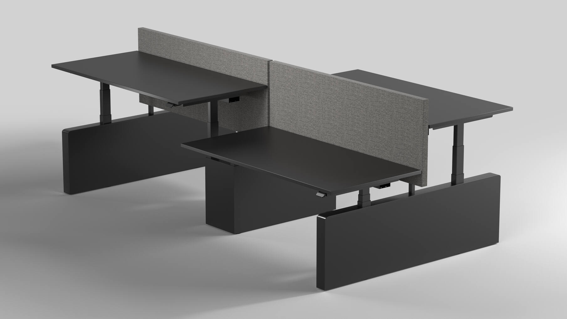 Vicino Quattro HS zwart inclusief frame 1500-2400mm.