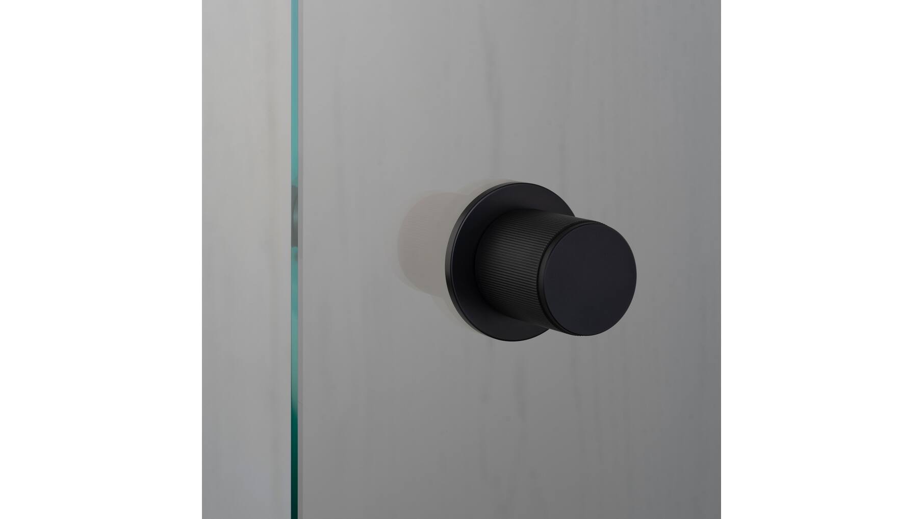Fixed Door Knob/Single-Sided/Linear/Welders Black