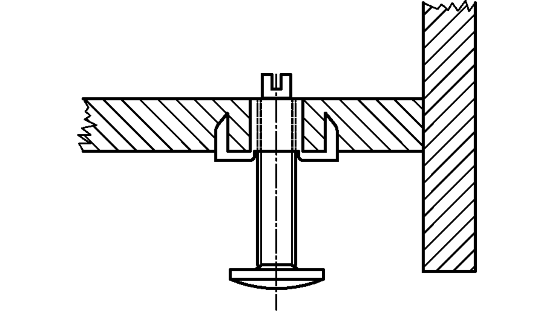 Inslagmoer M4 x 8mm verzinkt