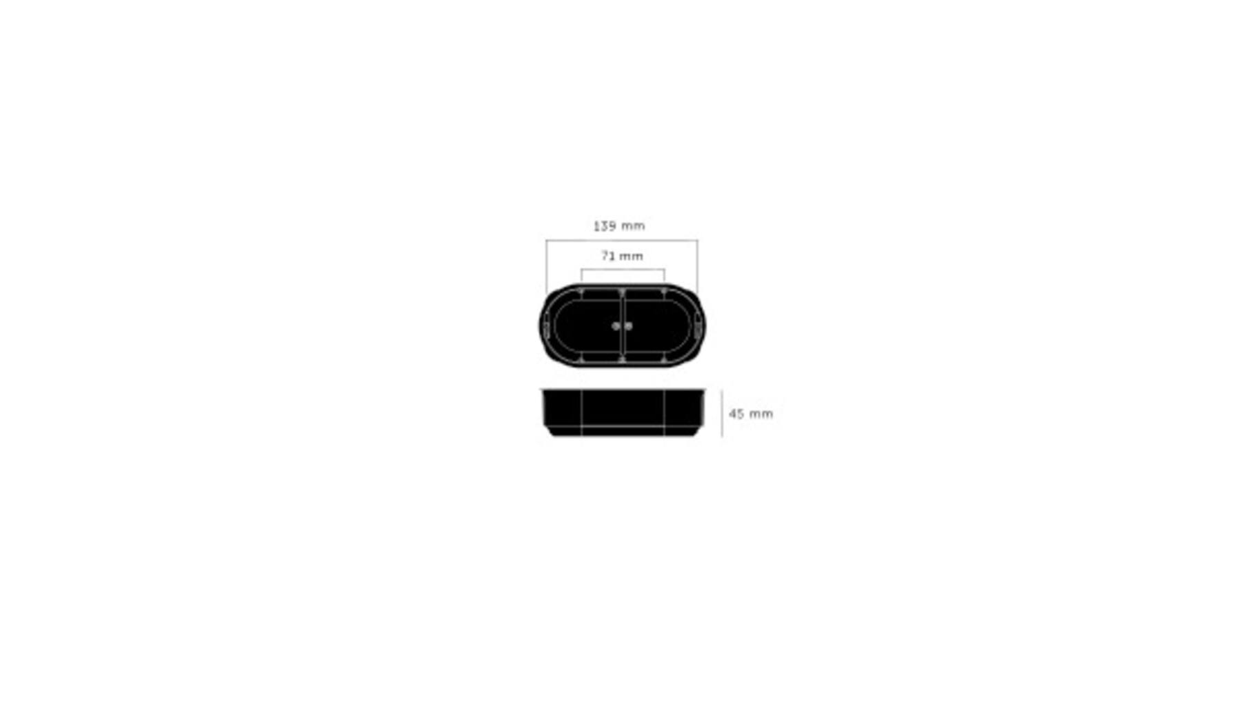 EU Plastic Back Box/2G/Round/45Mm Deep