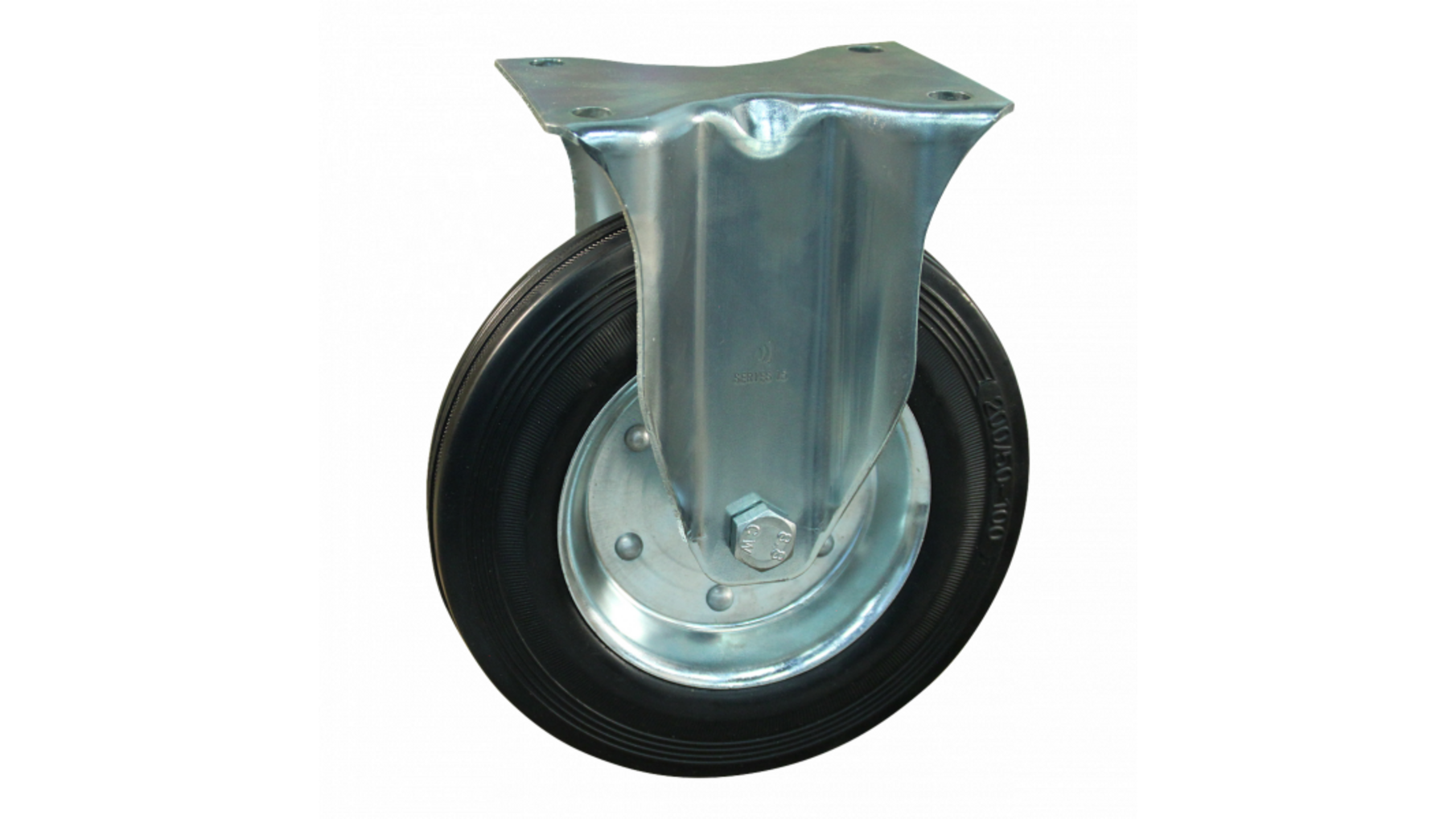 Bokwiel 125x37mm hoogte 155mm draagkracht 100 kilogram