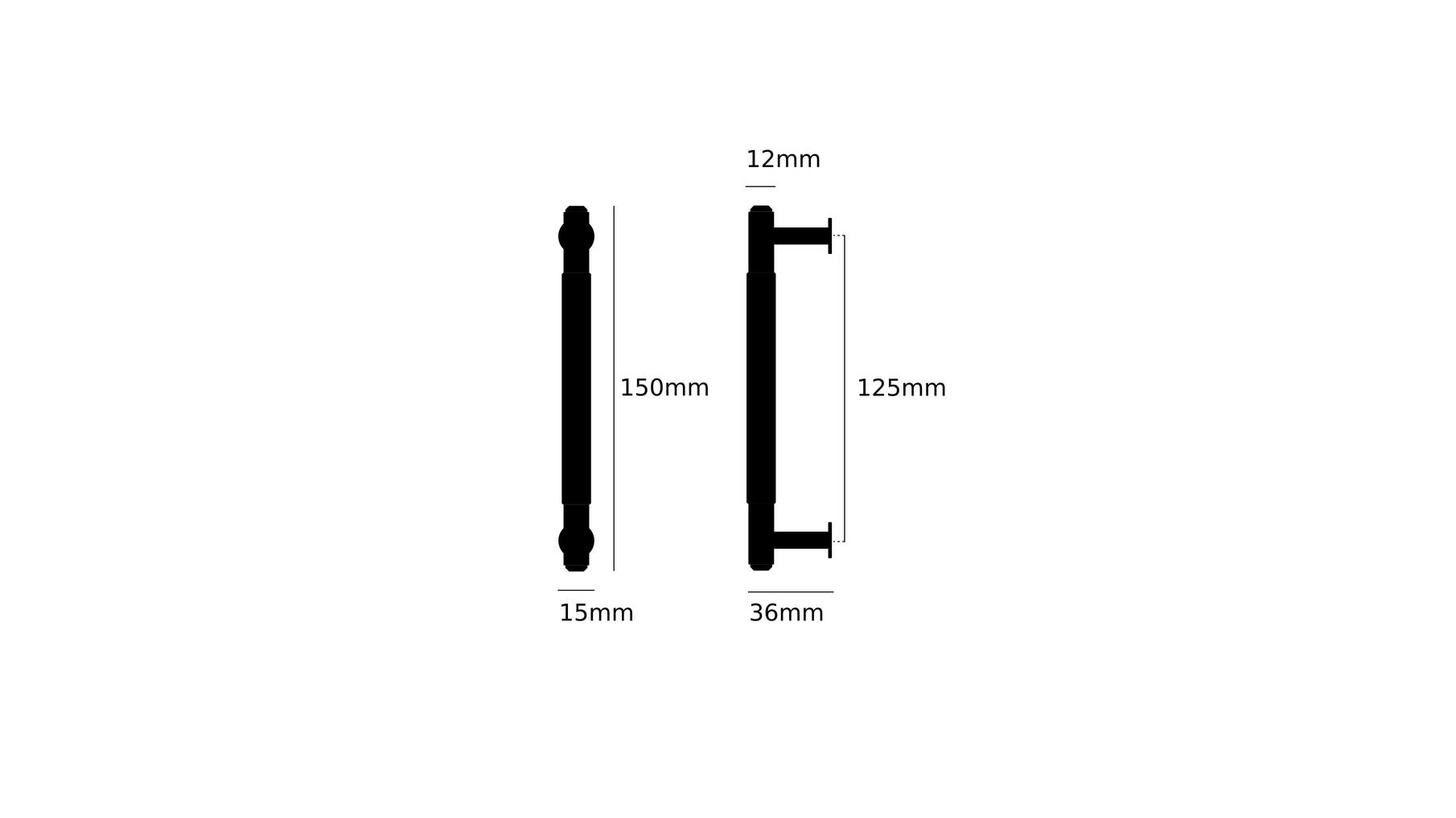 Pull Bar/Linear/Small 150Mm/Steel