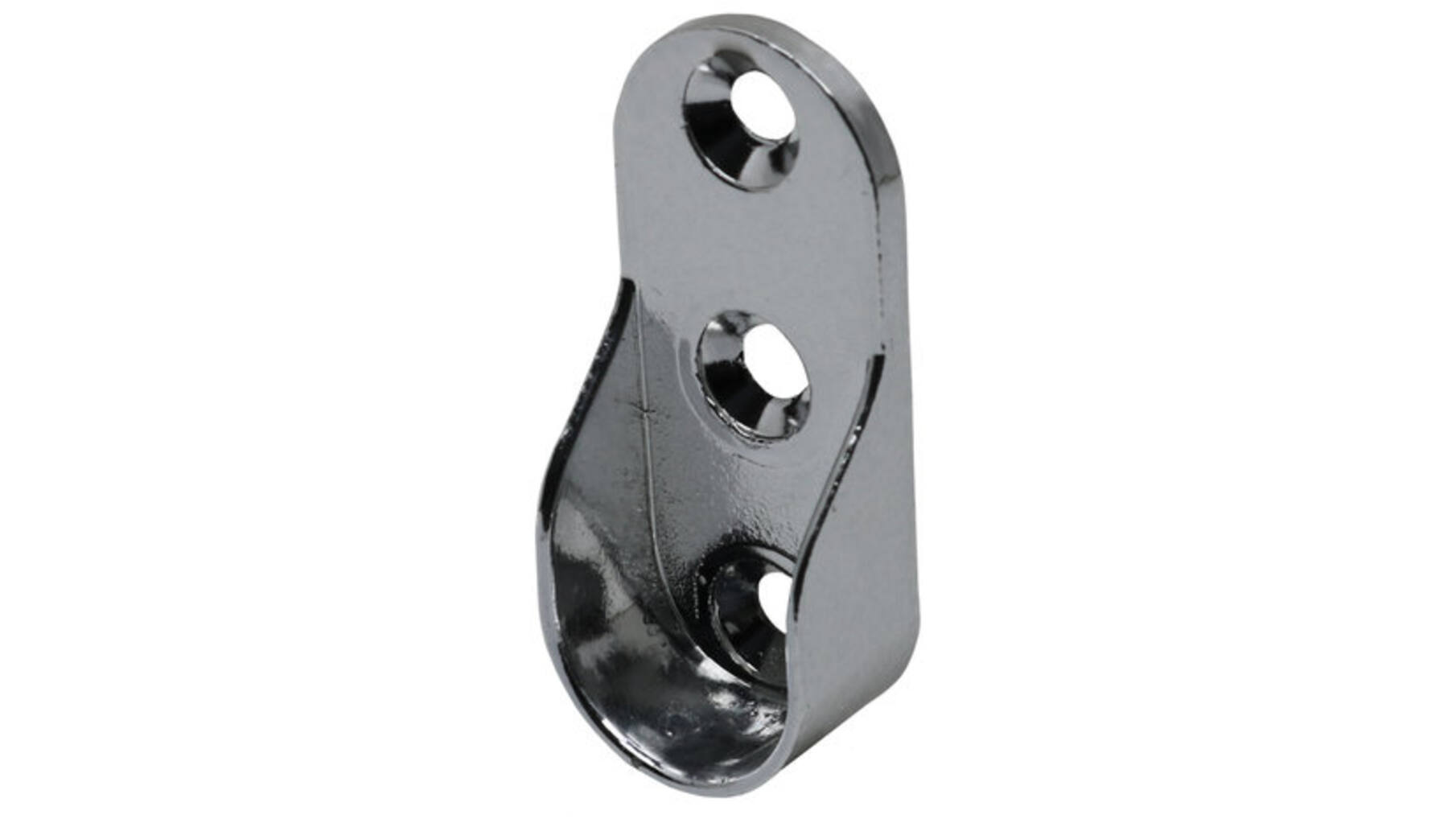Roedehouder chroom, voor roede 30x15mm (model 7837)