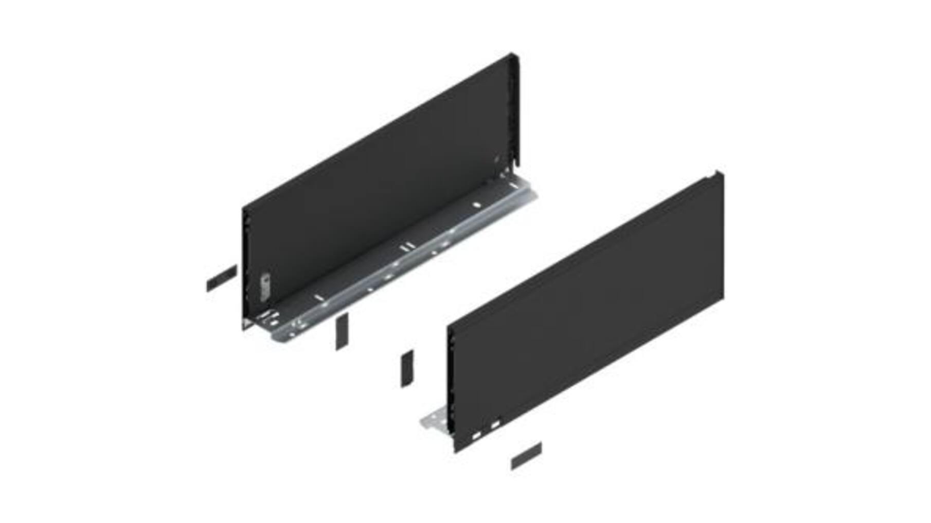 Legrabox ladezijde C 450mm, carbon zwart, hoogte 177mm