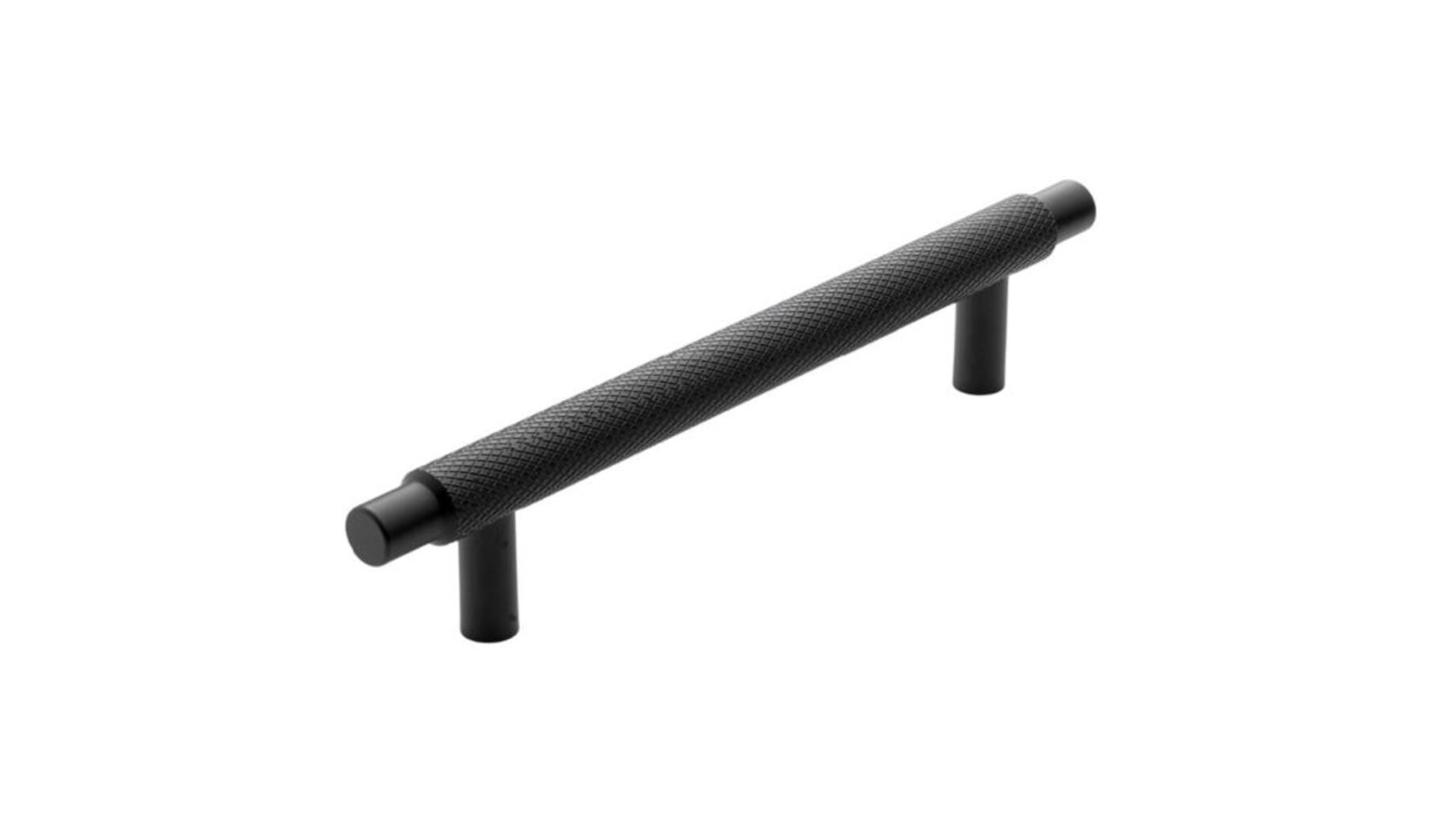 Greep Ribb Manor mat zwart, 14x128x182mm, hoogte 39mm