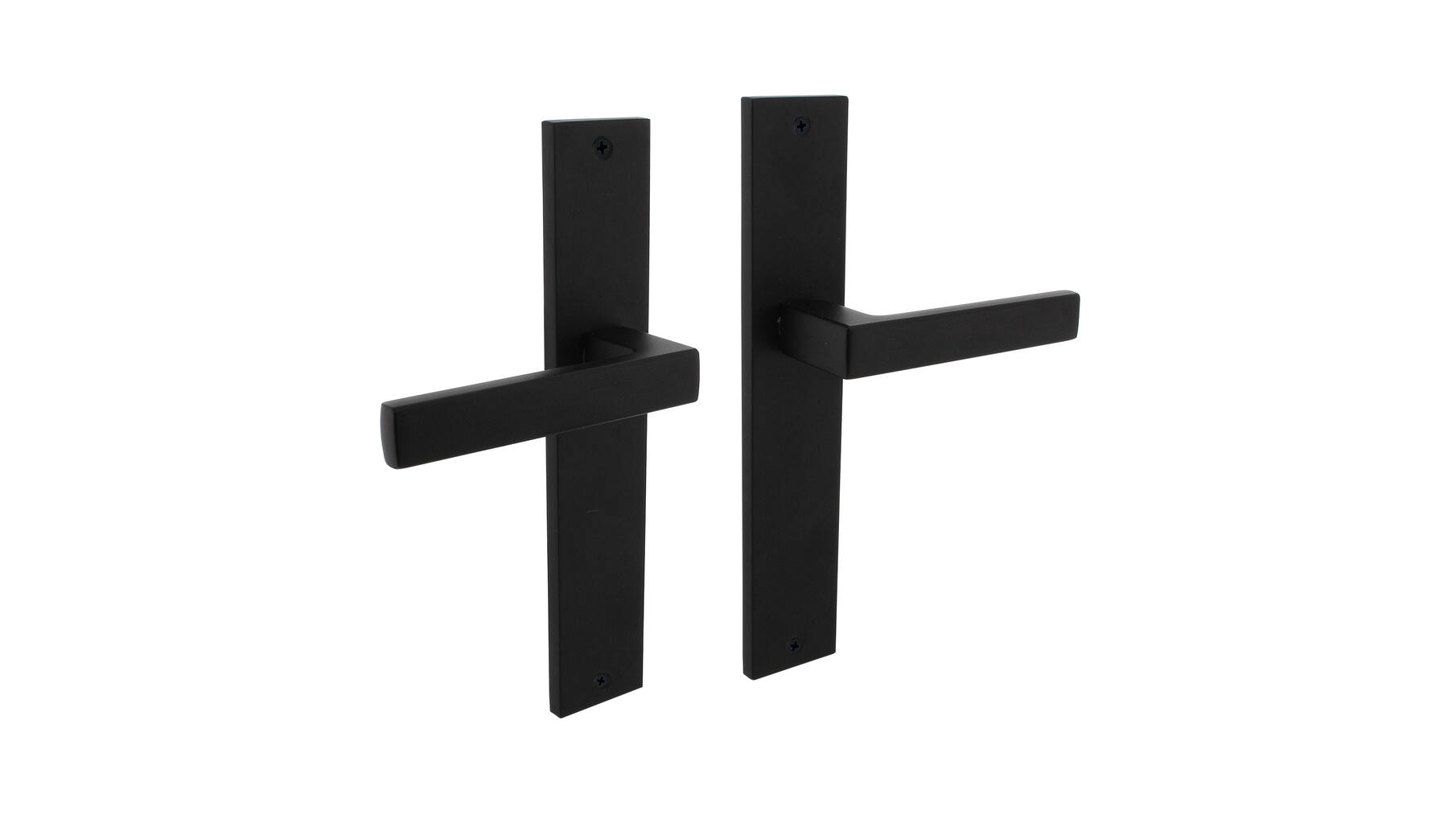 Deurkruk Hera op schild 245x45 mm blind mat zwart