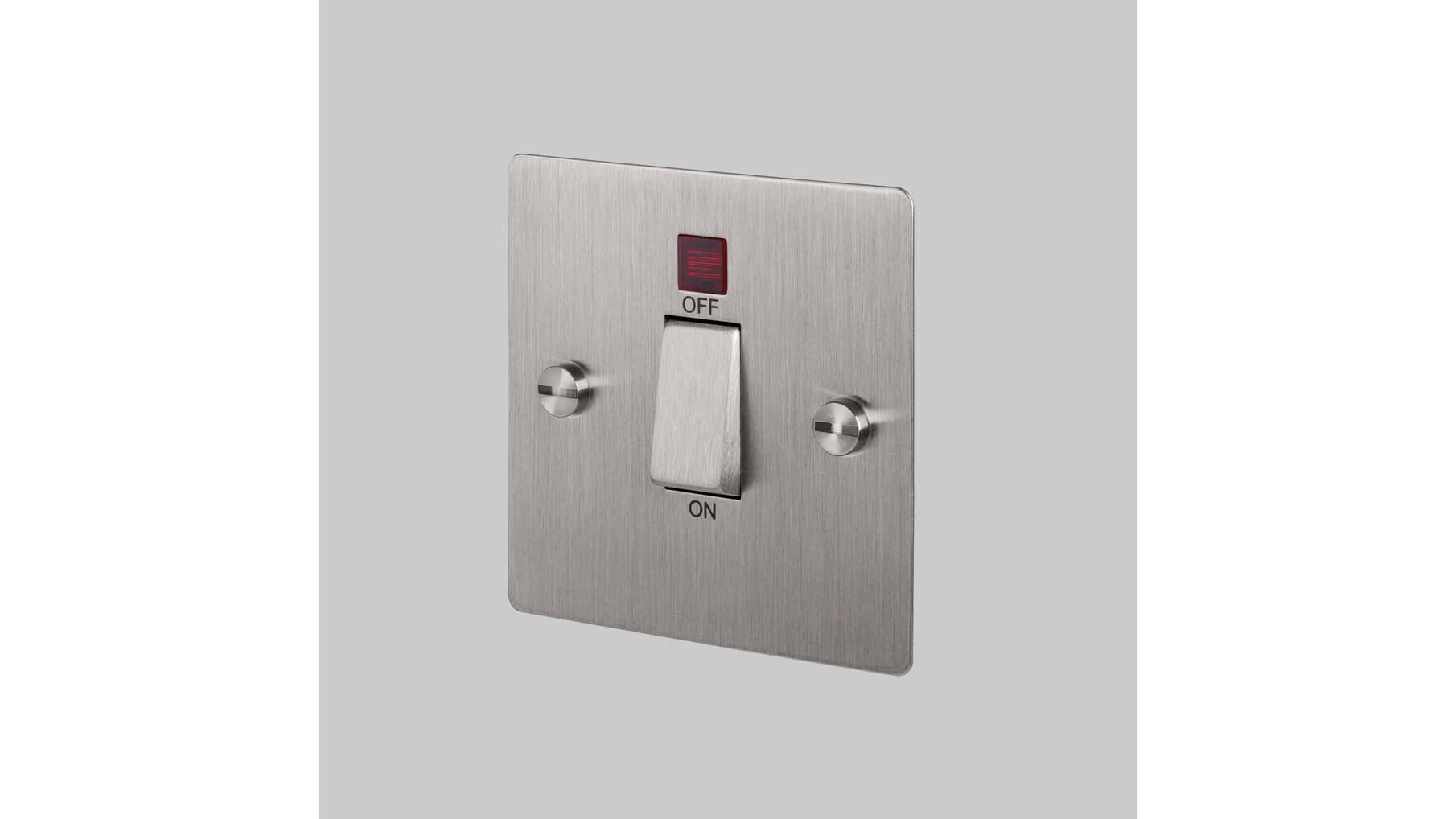 45A Dp Cooker Switch w/ Neon - Steel - Black Interior