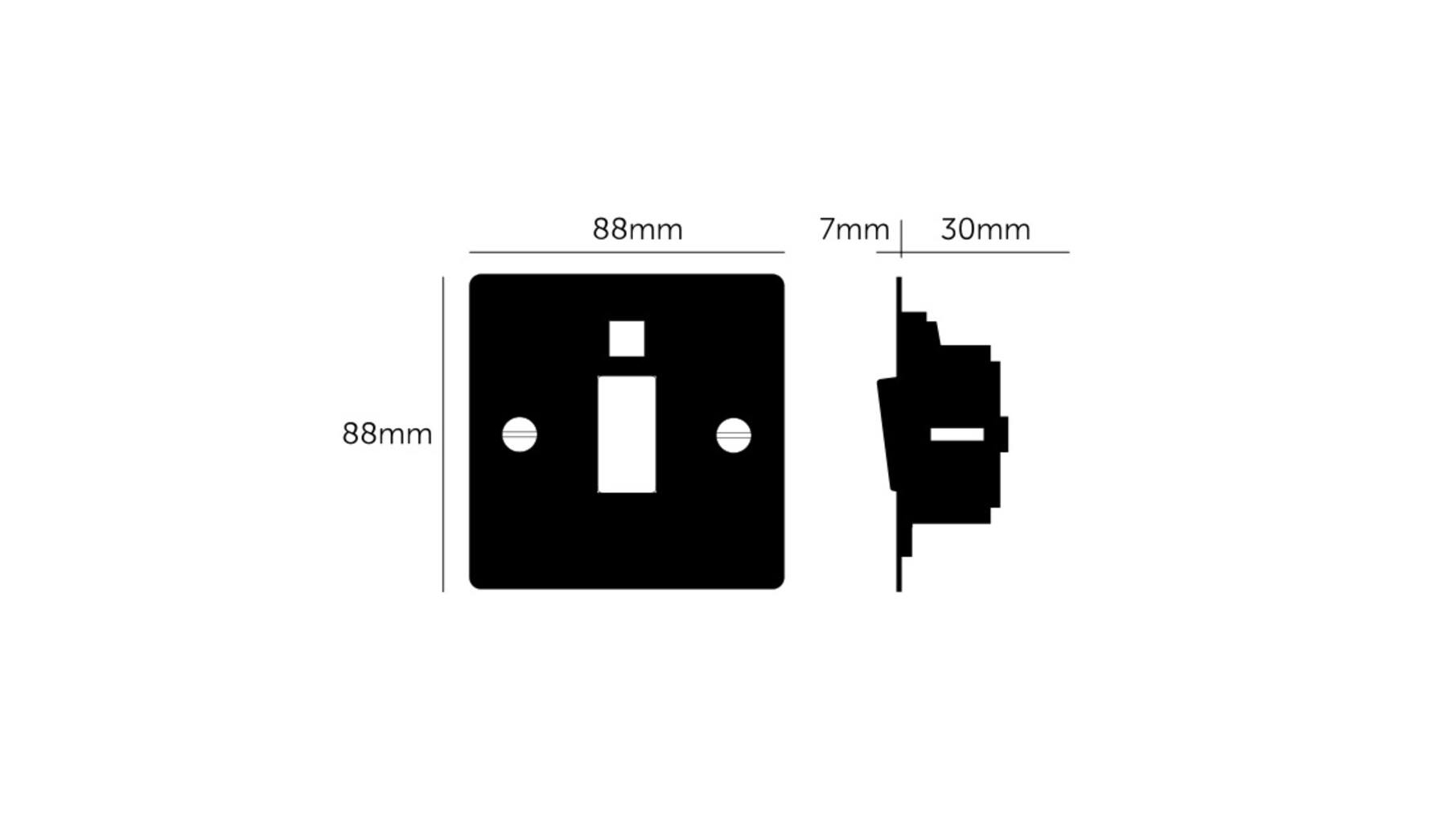 45A Dp Cooker Switch w/ Neon - Steel - Black Interior