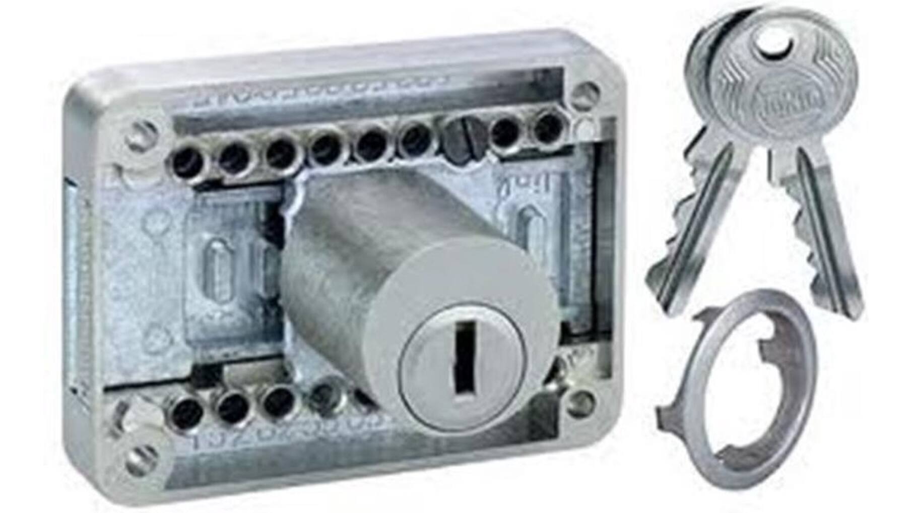Oplegslot cilinder mat nikkel, sluiting BN 0208