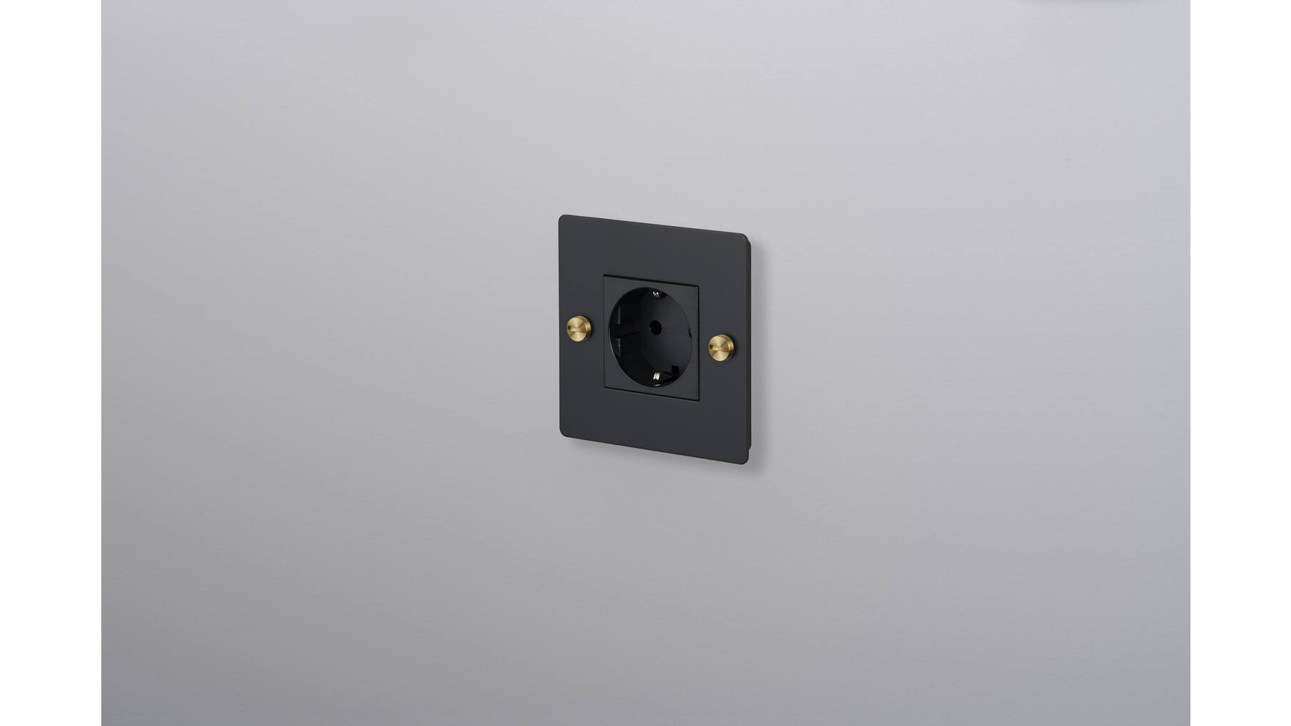 EU 1G Socket/Schuko Type F/w/out B+P Logo/Black