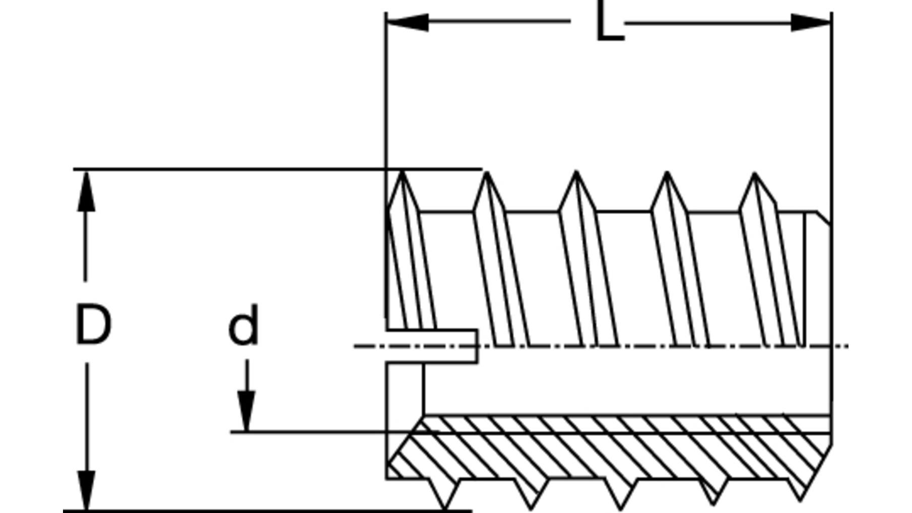 Rampabus B M4/8x6mm staal verzinkt met zaagsnede