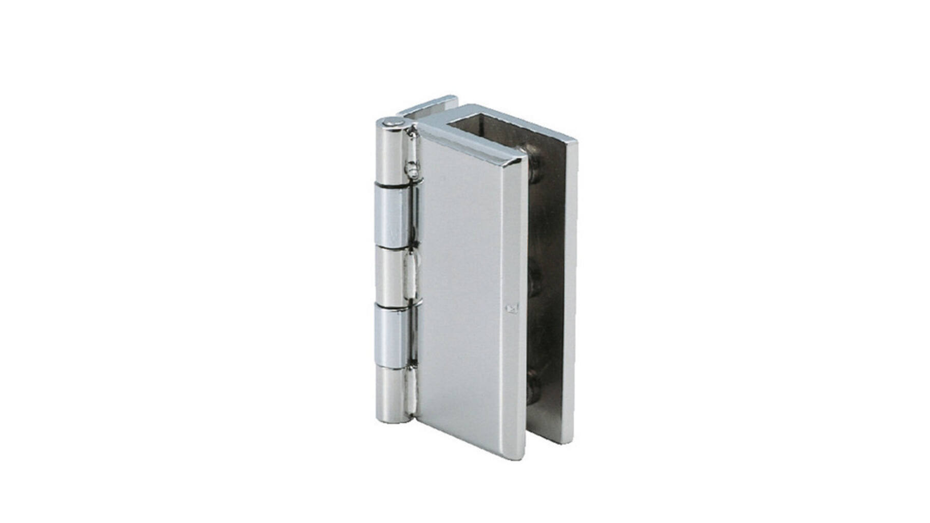 Glasdeurscharnier RVS glans inliggend voor glas 4-8mm
