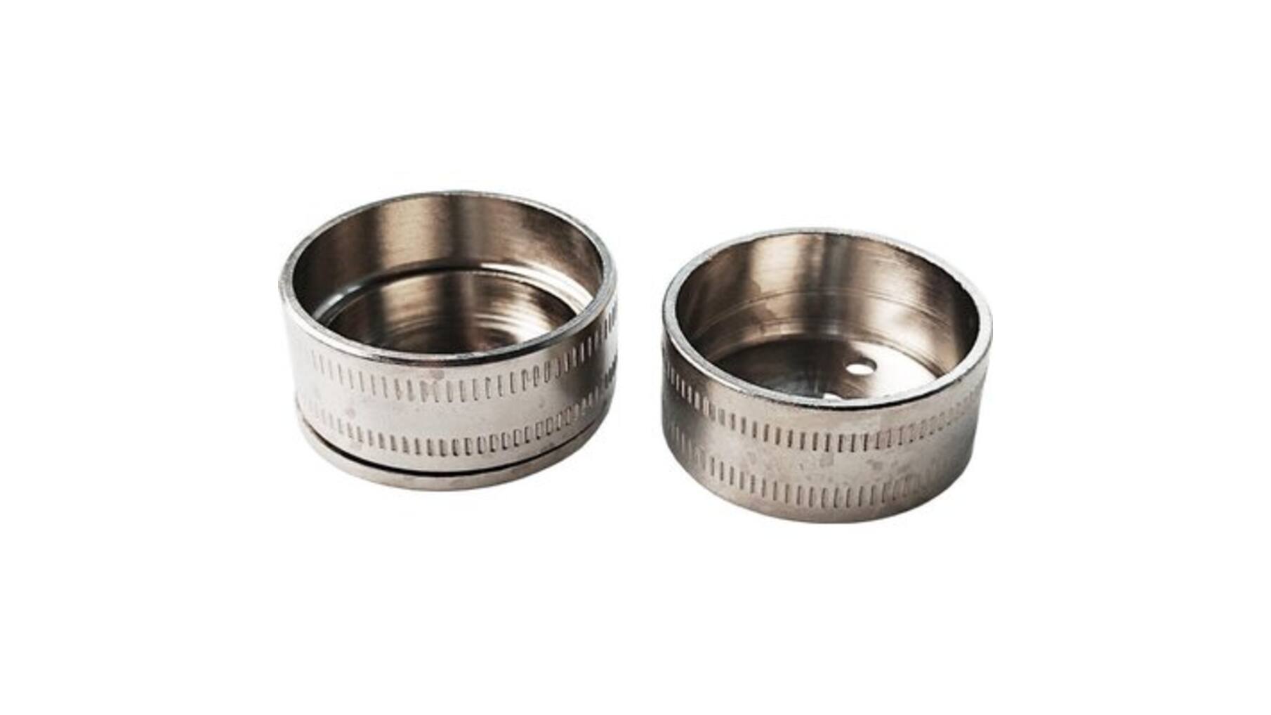 Pitons 25mm vernikkeld, voor ronde roede 25mm