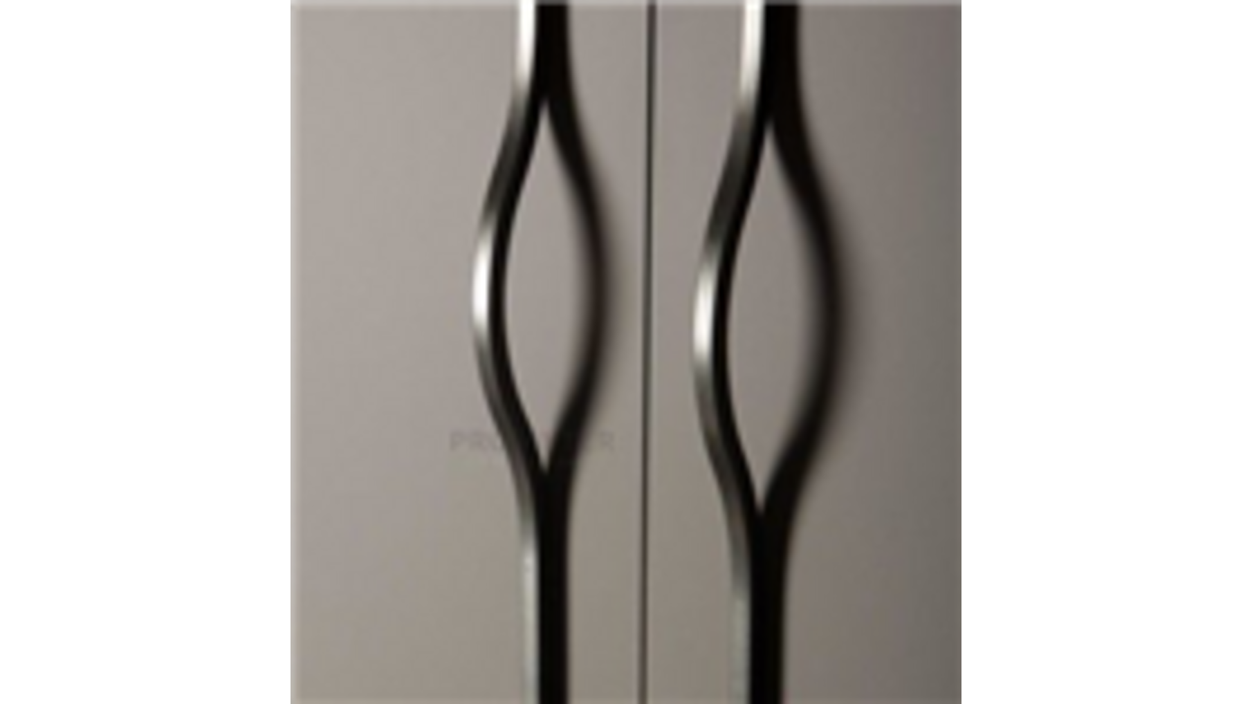 Greep rond a-sym 8x192/992x1040mm Metallic antraciet