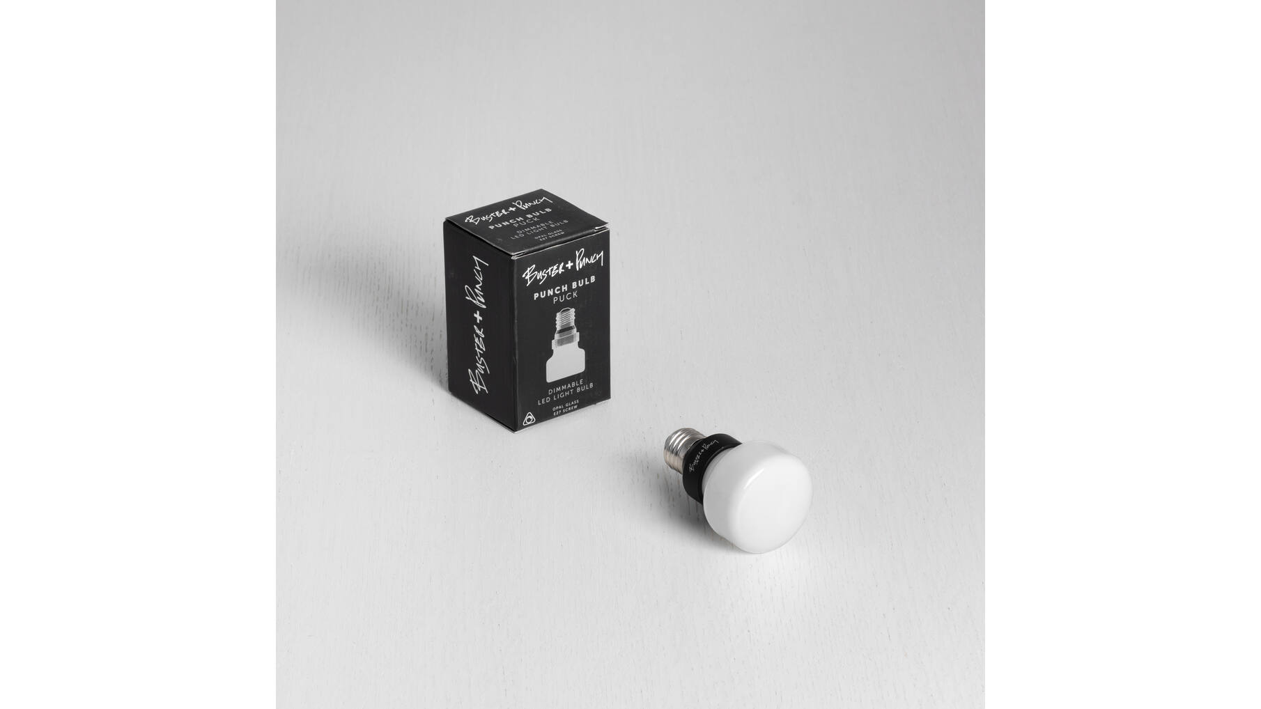 Punch Bulb Puck/E27 Dimmable/White Opaline/Glass