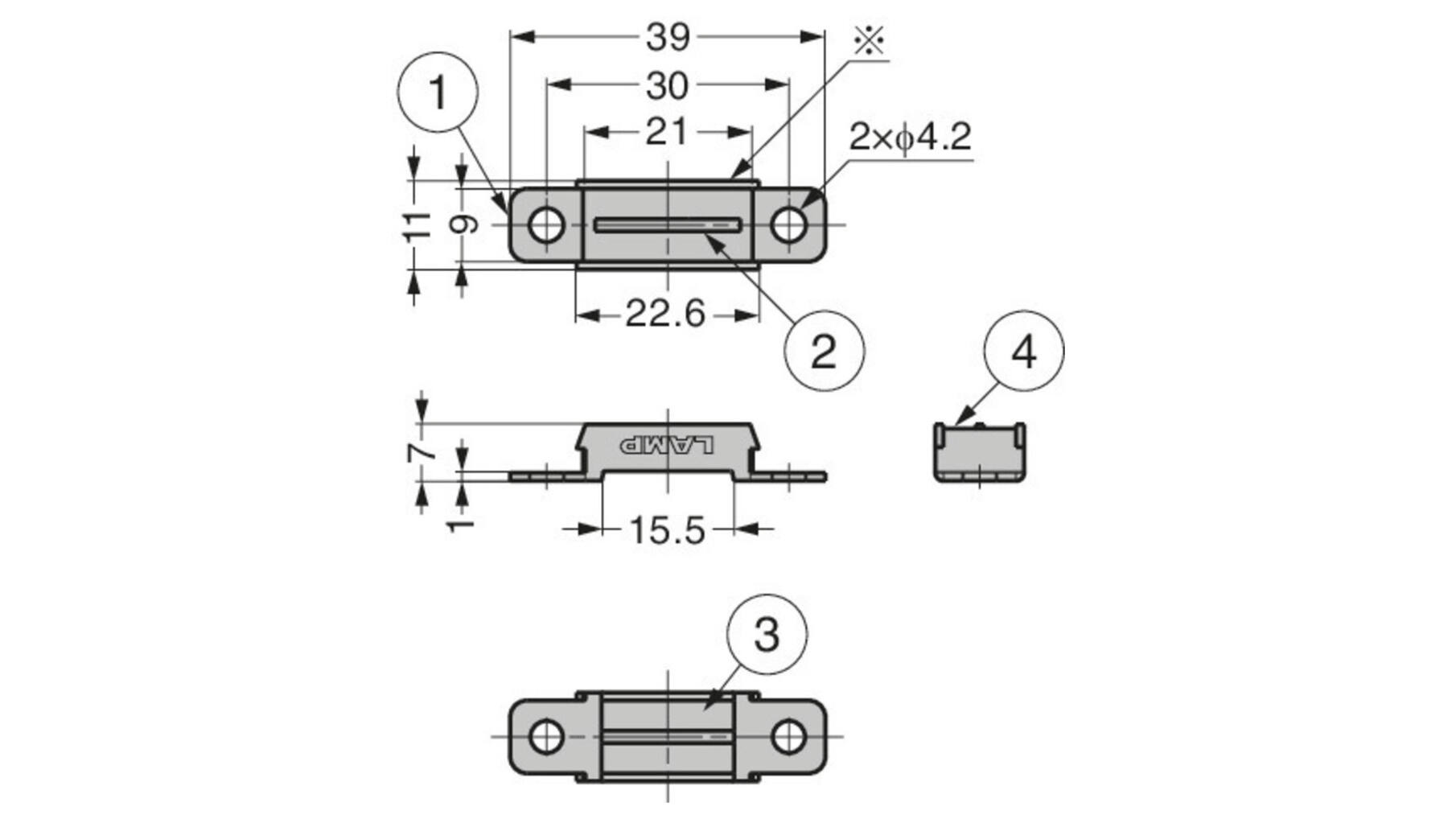 Magneetsnapper RVS trekkracht 6 kilogram opschroef