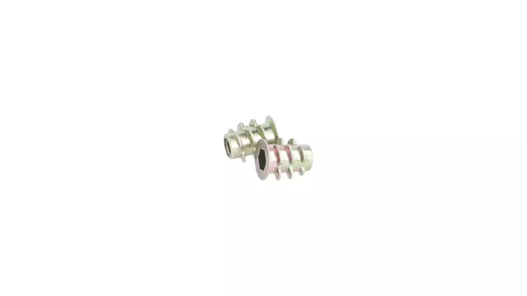 Rampabus conisch M4/5.5x10mm met rand, geel verzinkt