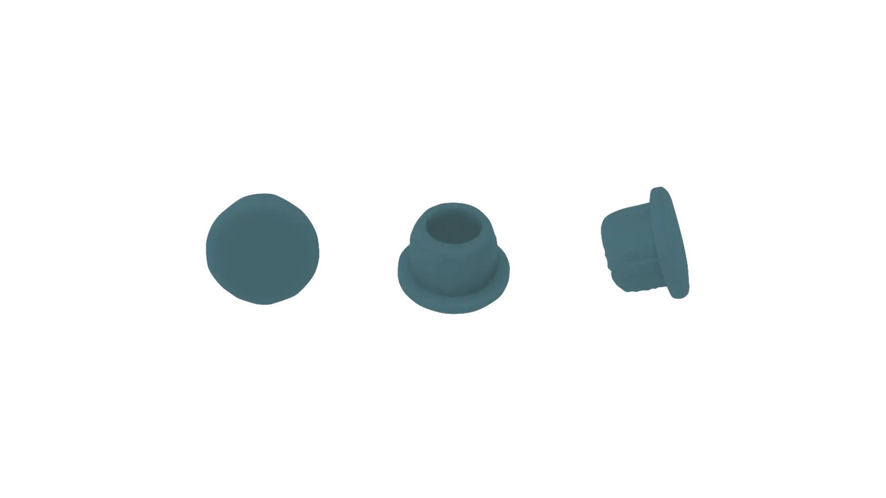 Afdekkappen Clamex, ral 7031, per 100, blauwgrijs