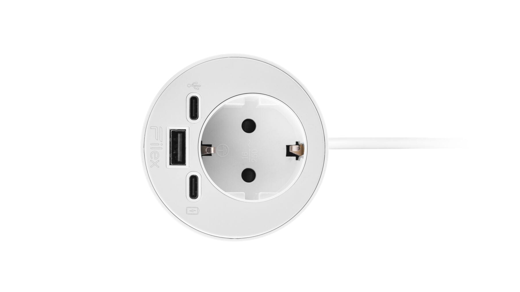 Inbouw module Power spot wit, 60mm. Met Schunko-plug.