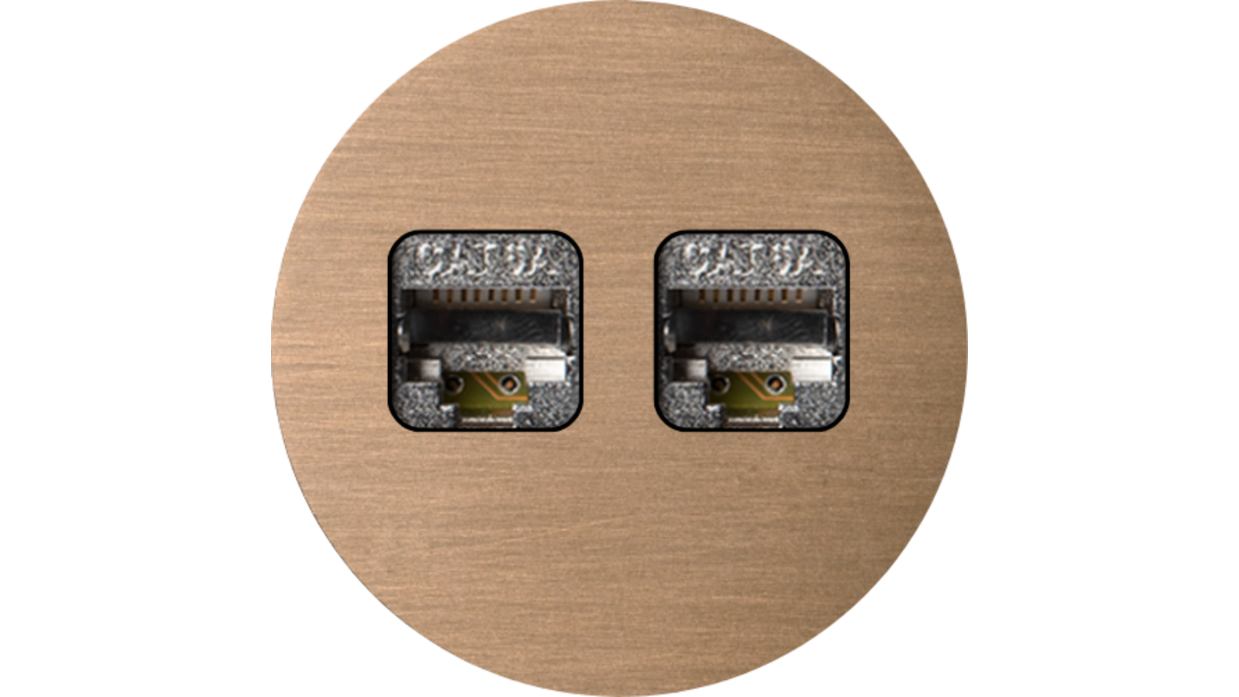 Rond 2.0 Multifit Data port  2 Keystones- s. trim - light br