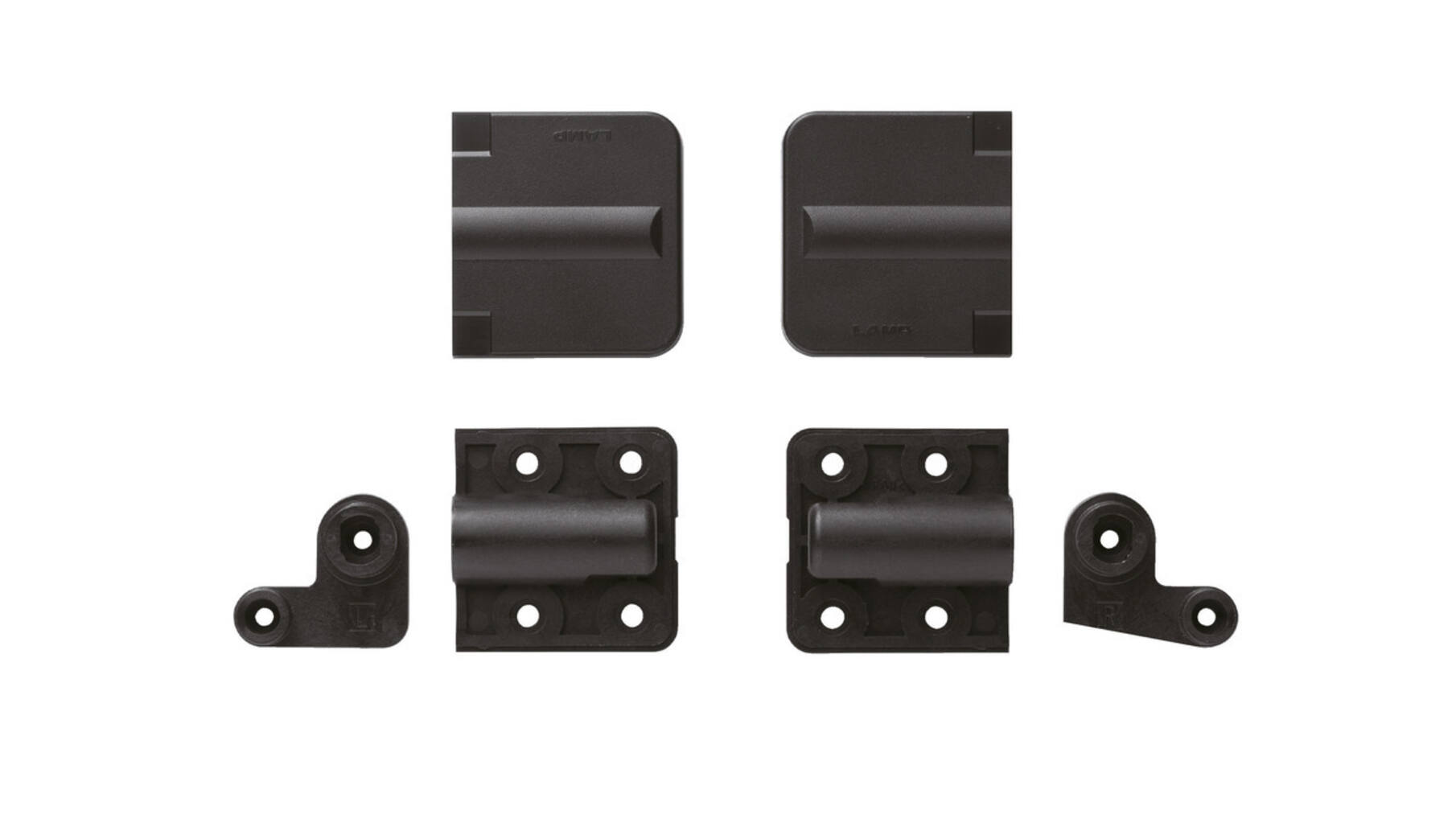 Dekselscharnier zwart 8BL soft close, infrees, prijs per set