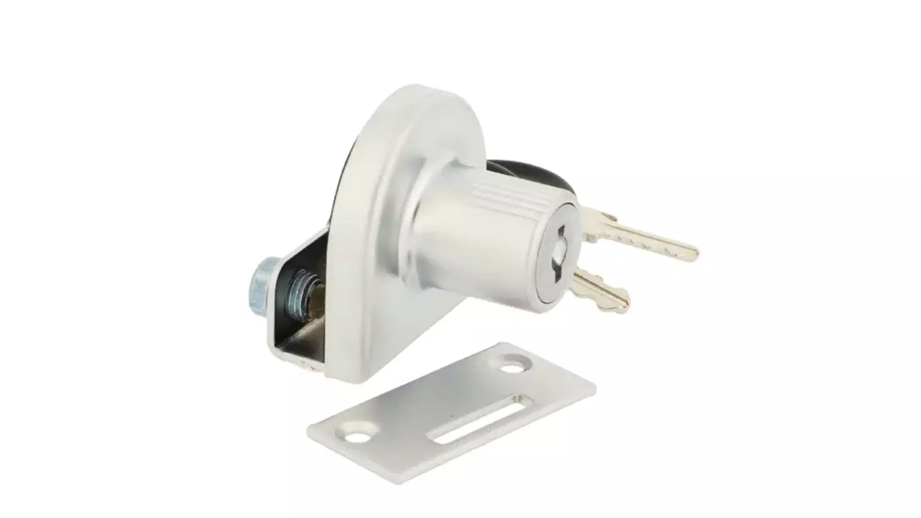 Glasdeurslot 918 voor 8mm glas alu kleur, gelijksluitend