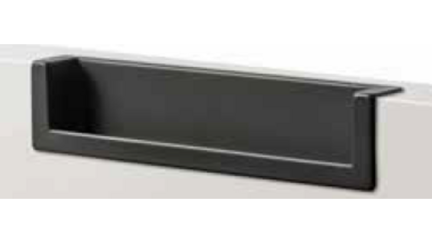 Inlaatgreep 138x28x28x17mm mat metallic aluminium, hartmaat