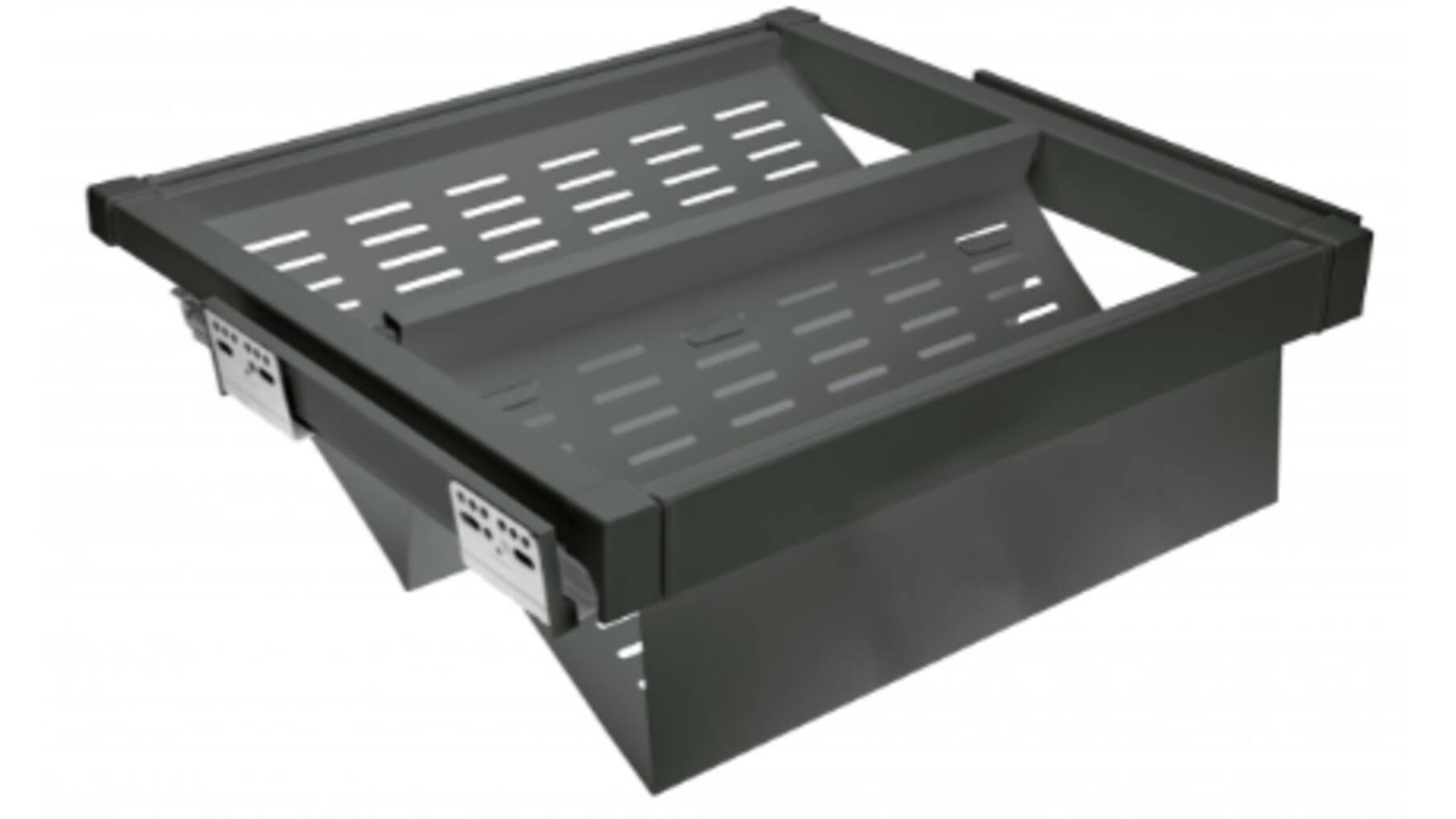 Schoenenrek, uittrekbaar metal 800 mmSOFT-CLOSE, antraciet