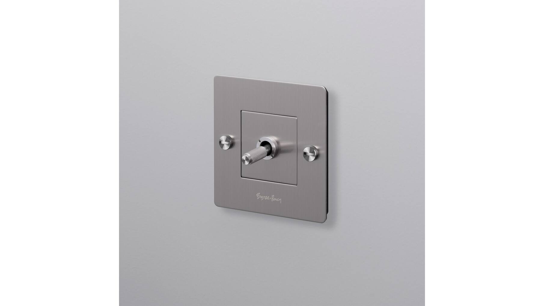 EU 1G Toggle Switch/w/ B+P Logo/Steel