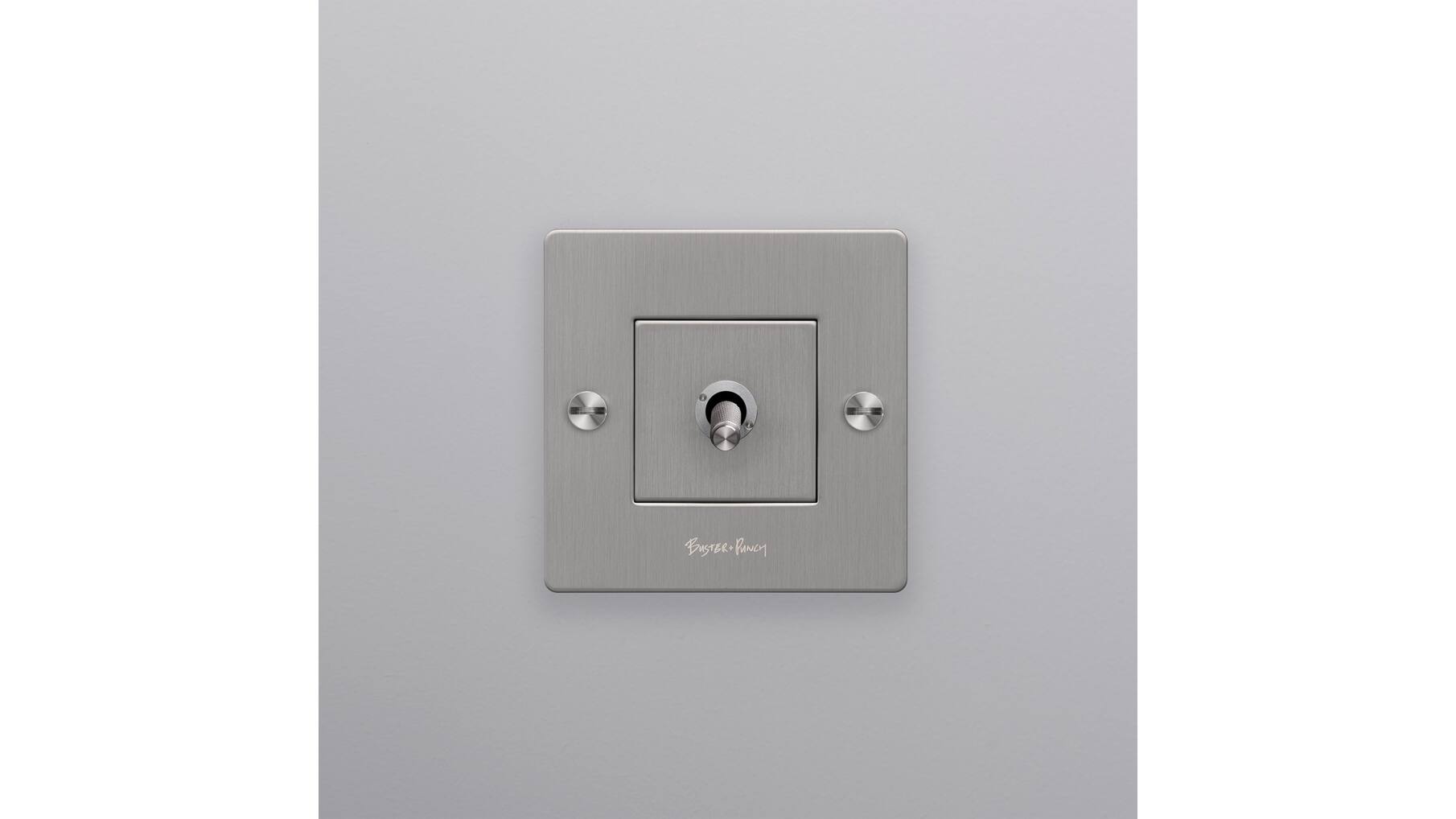 EU 1G Toggle Switch/w/ B+P Logo/Steel