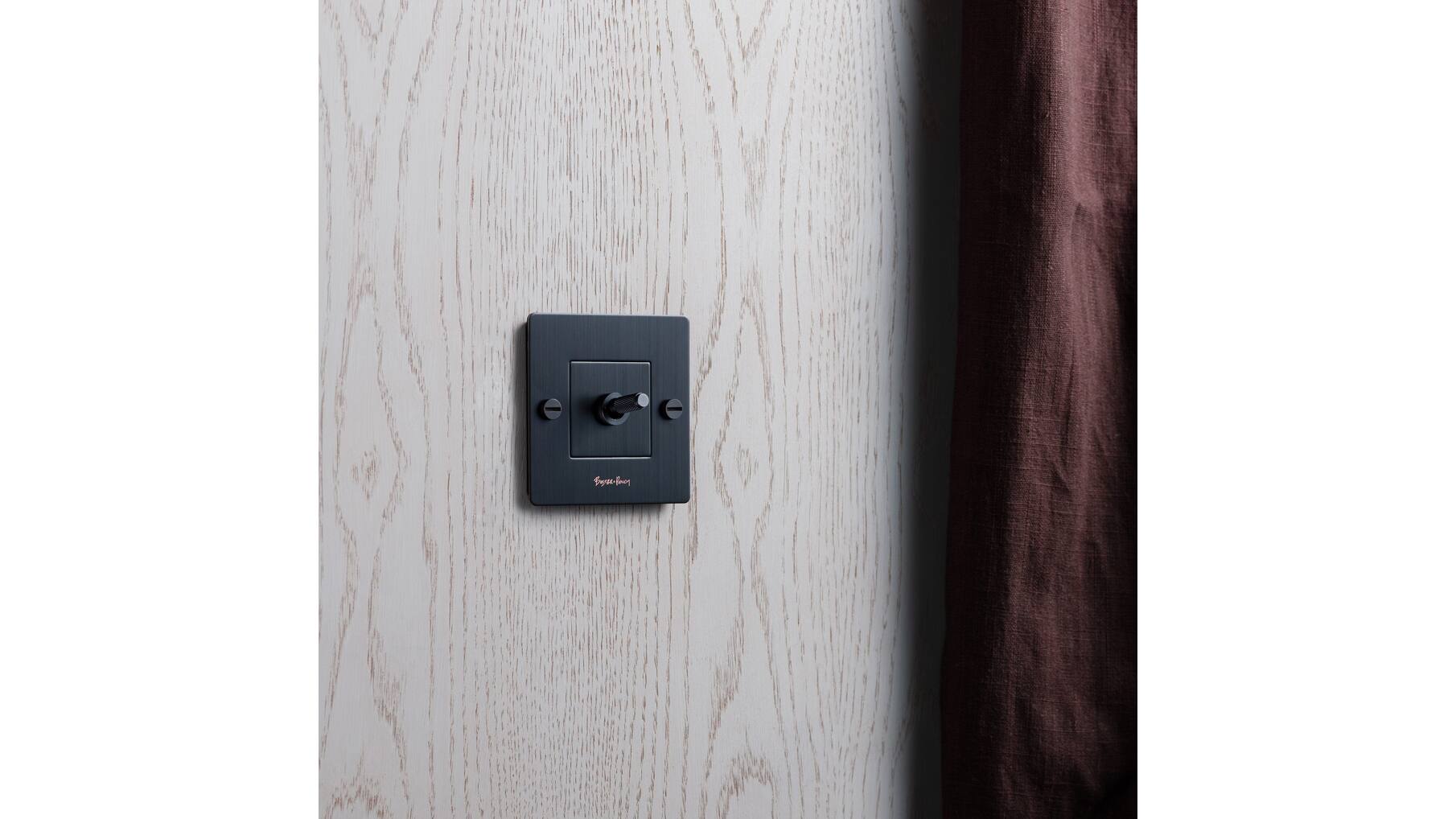 EU 1G Toggle Switch/w/ B+P Logo/Steel
