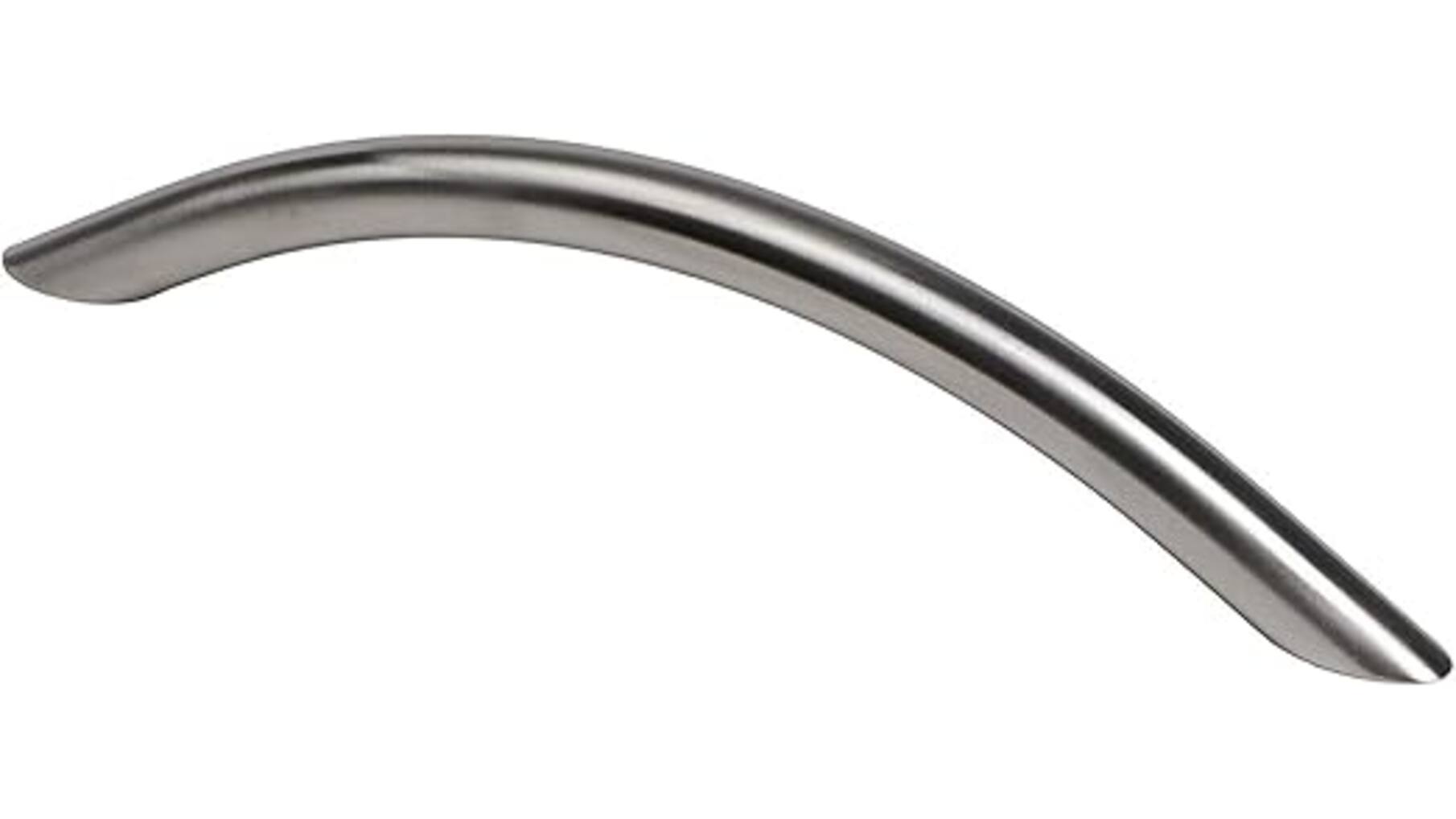 Greep 10x96mm boog RVS look, totale lengte 115mm