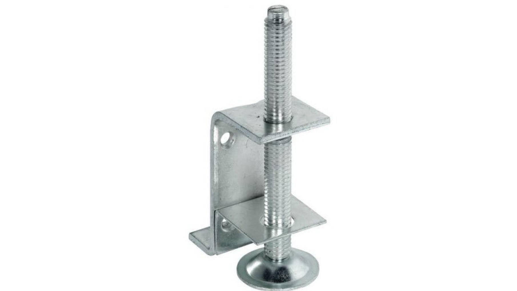 Plintbeugel 221/M10 met stelschroef M10x80mm gemonteerd