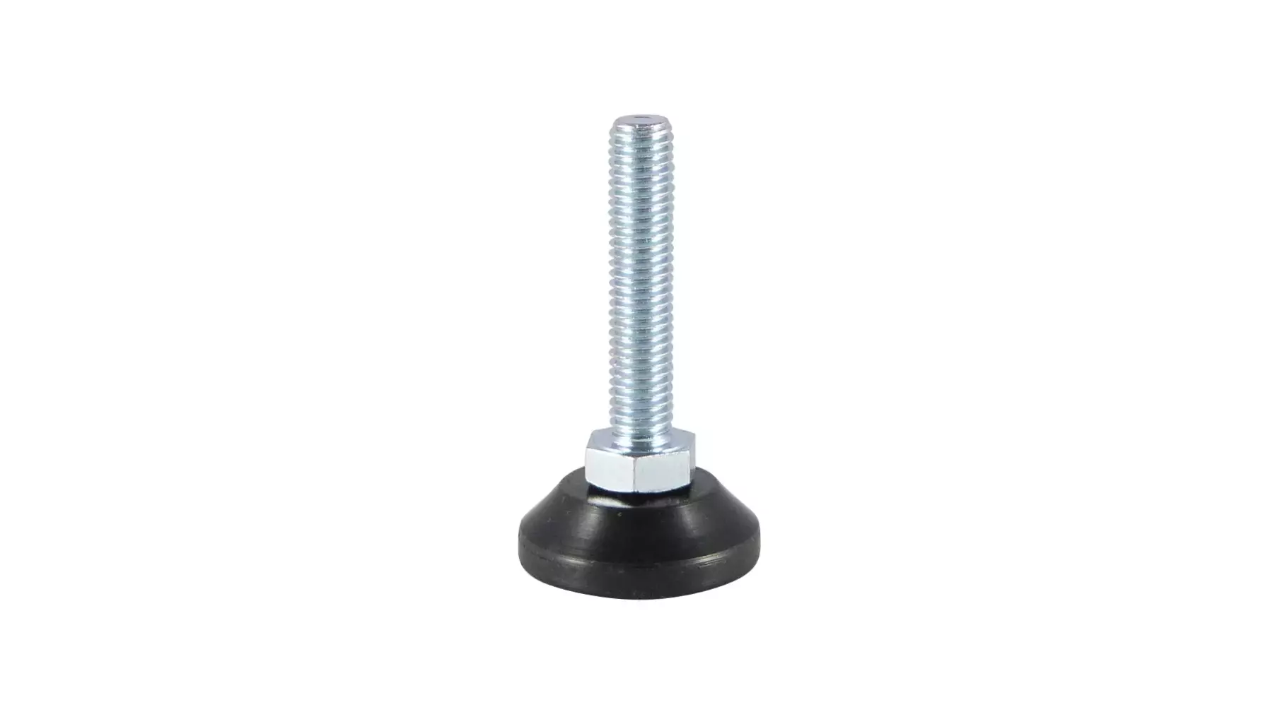 Stelvoet M8x50mm met beweegbare kst.voet 30x15mm (incl moer)