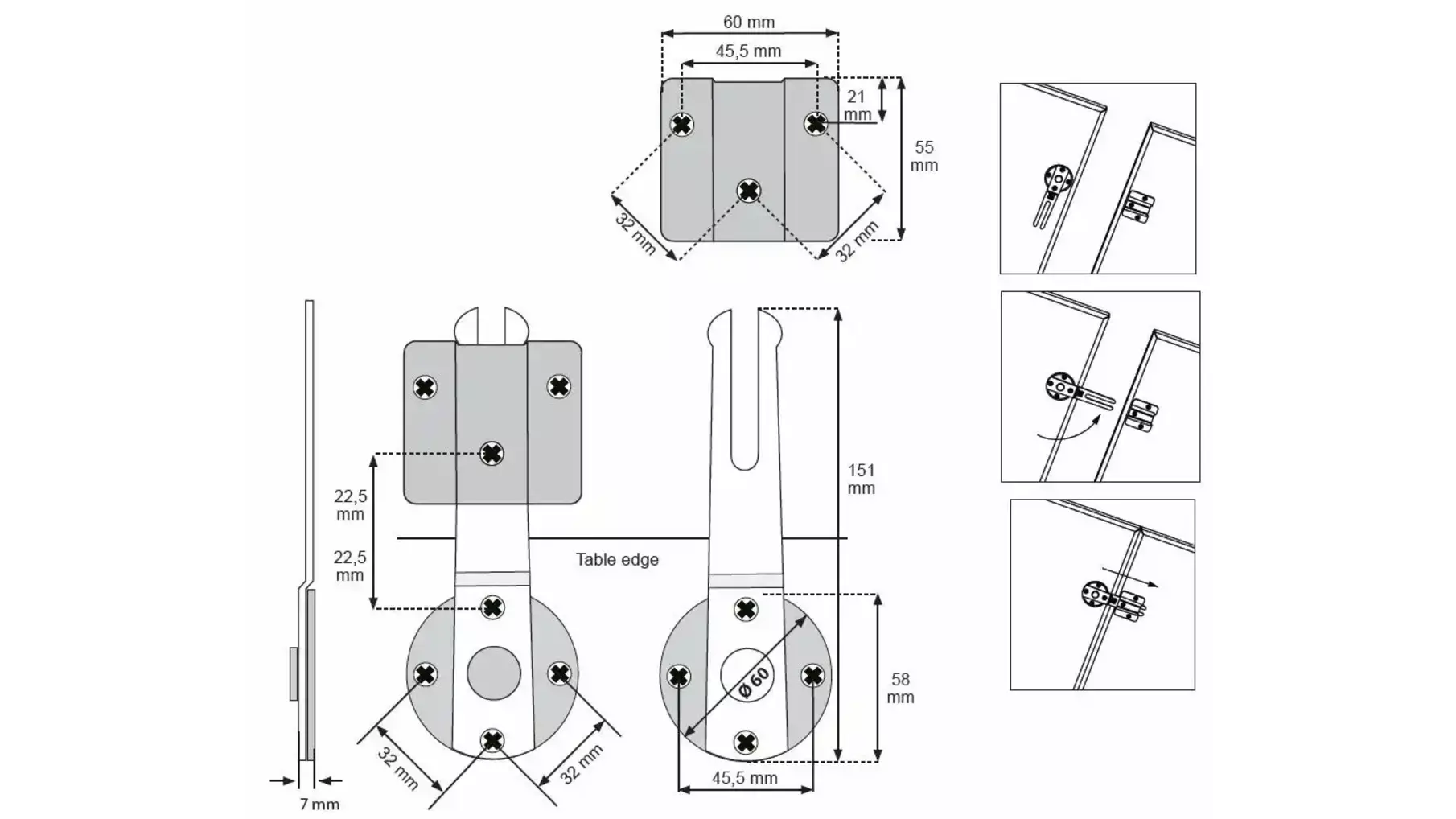 Bladverbinder CLICK CATCH mandeel + vrouwdeel compleet