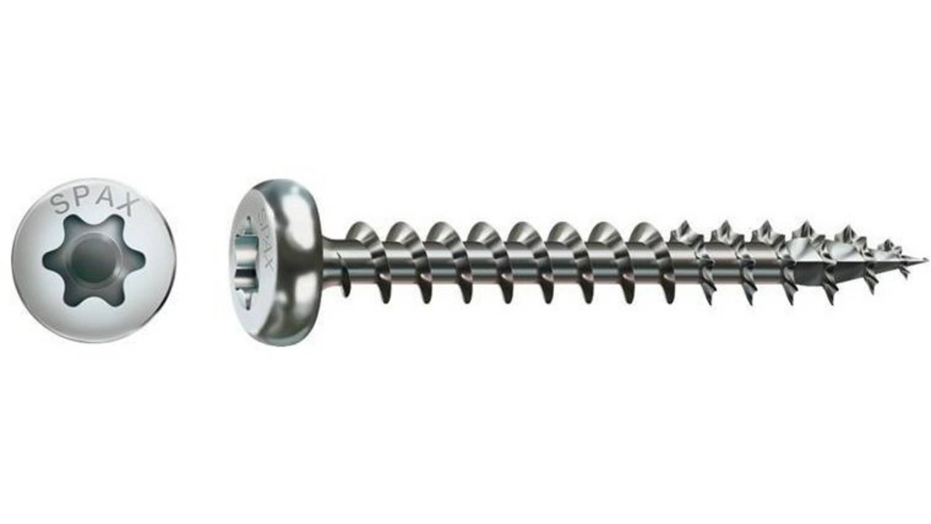 Spax bolkop torx 4,0x16 CK verzinkt voldraad VE= 1000 st