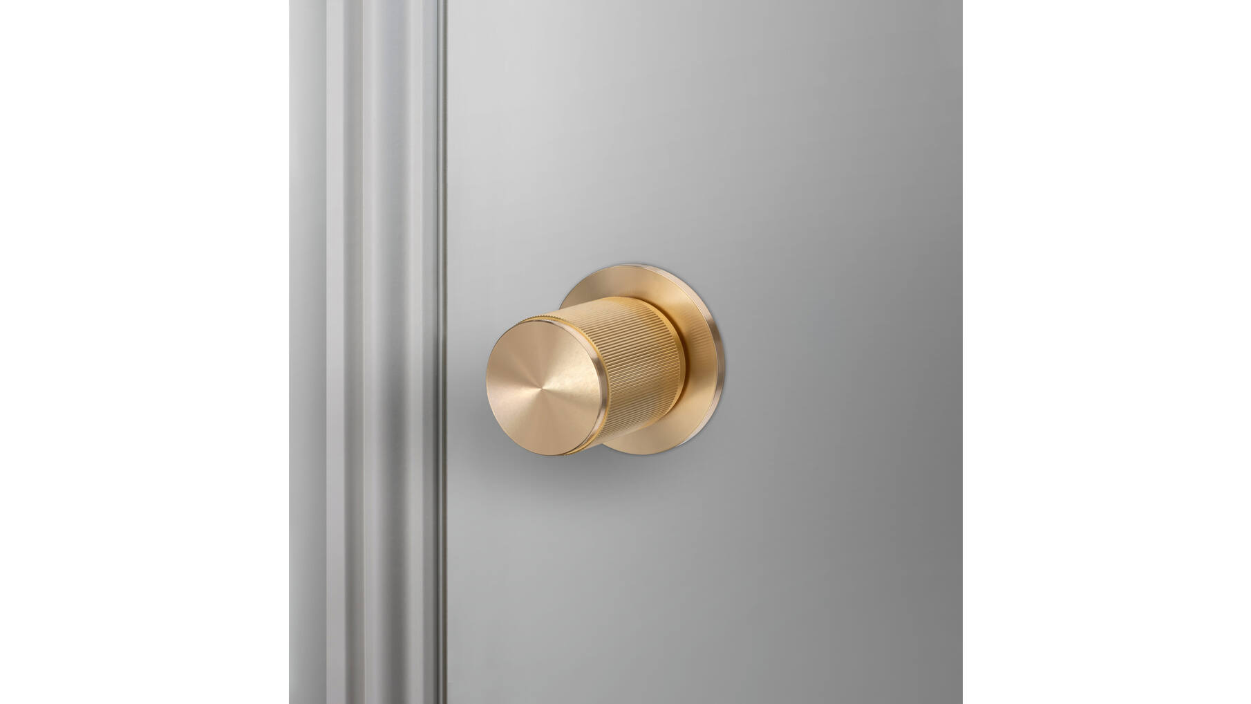 Door Knob Set/Linear/Brass