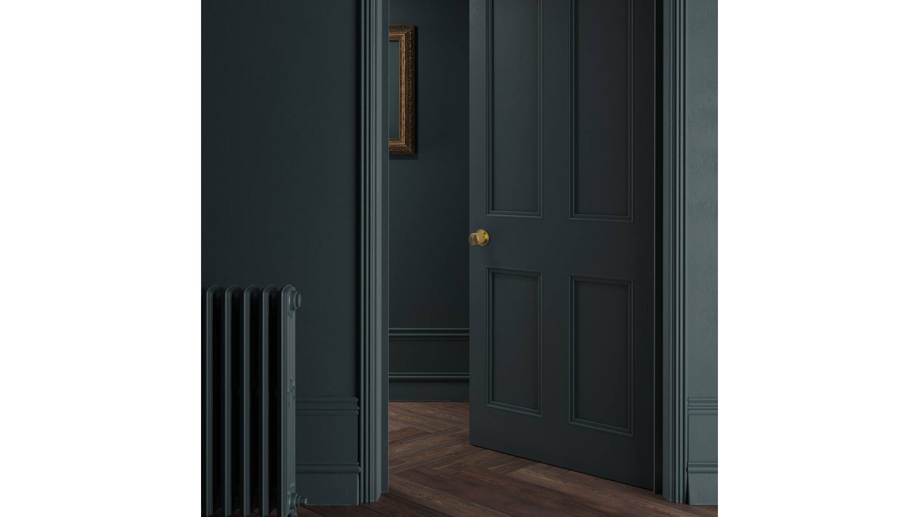 Door Knob Set/Linear/Brass