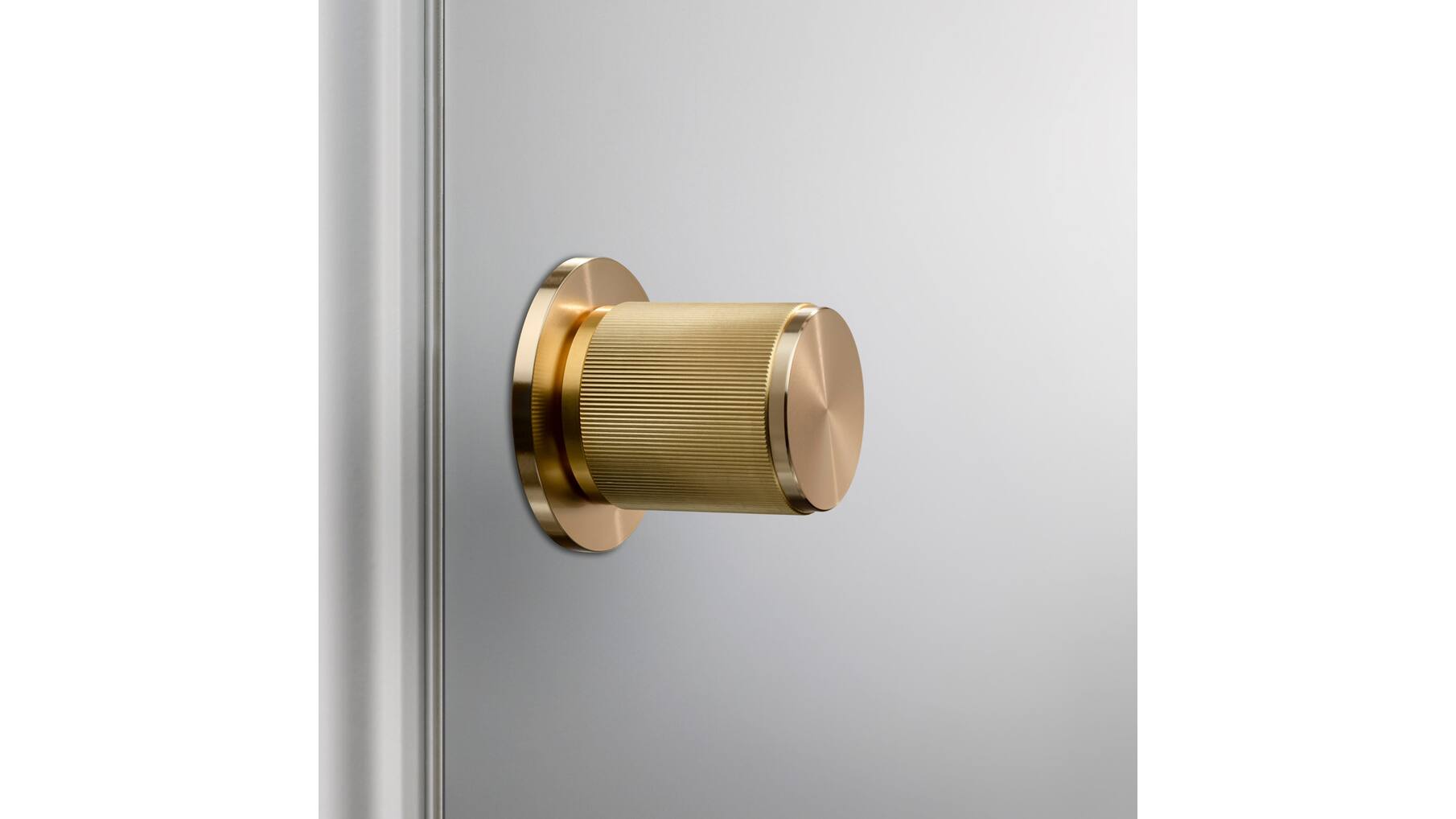 Door Knob Set/Linear/Brass